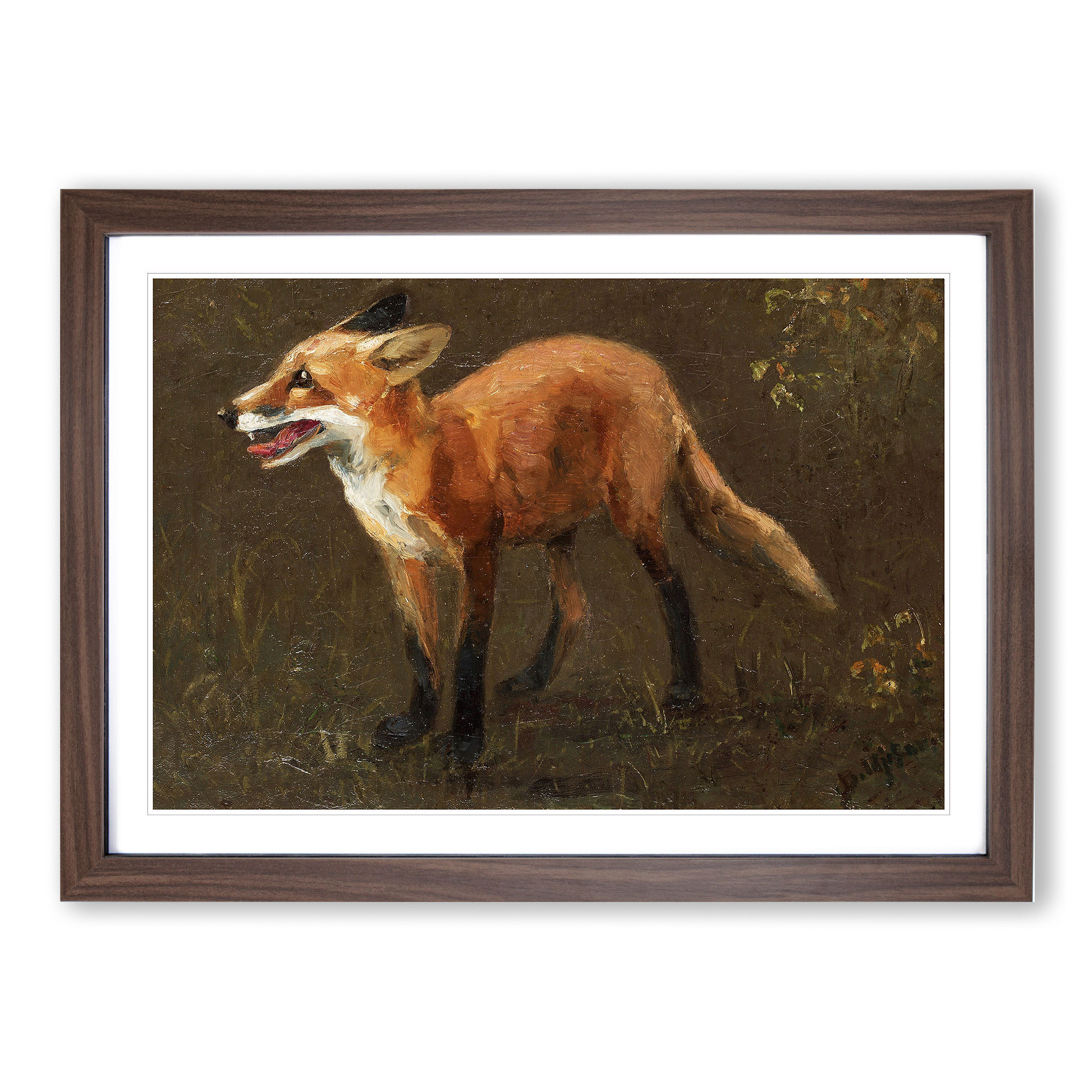 Red Fox By Bruno Liljefors Wall Art Print Framed Canvas Picture Poster Decor - Picture 8 of 9