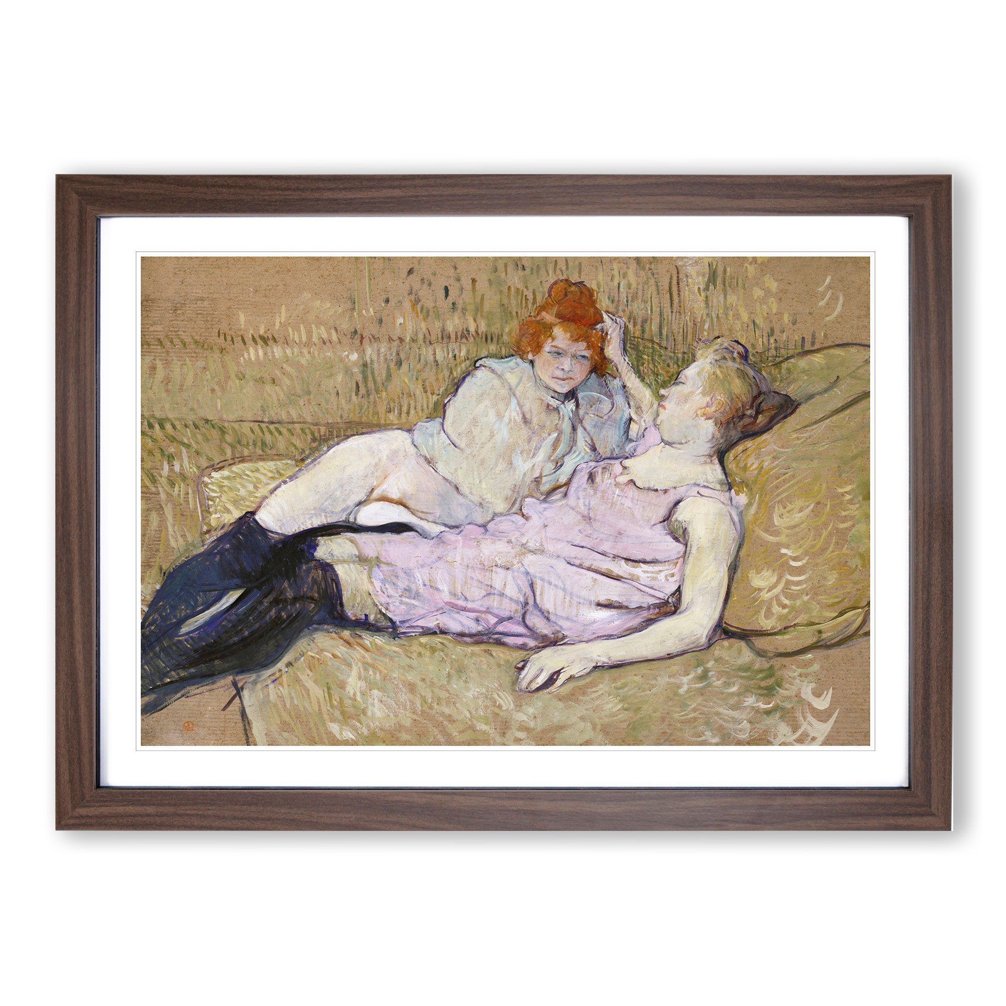 The Sofa By Henri De Toulouse-Lautrec Wall Art Print Framed Picture Poster - Picture 8 of 9