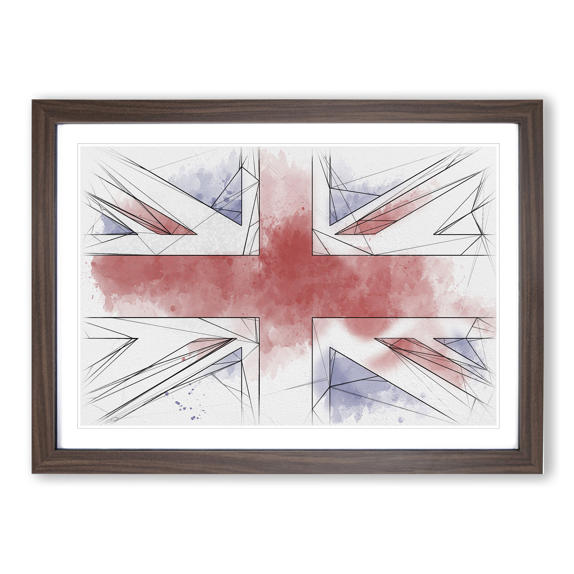 Wall Mural Union Jack Flag Sketched 