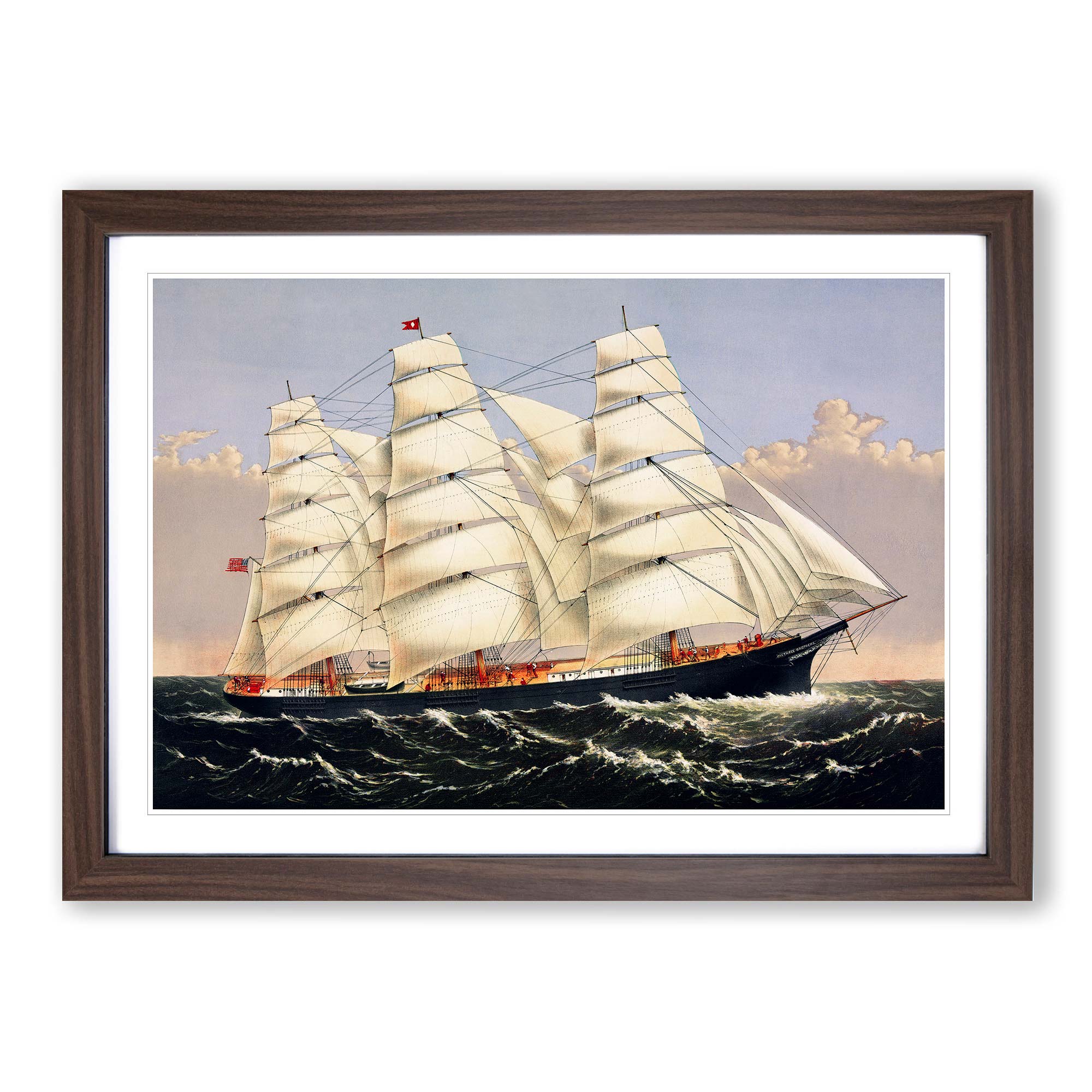 Cuadro póster impresión arte pared lienzo enmarcado barco cortapelos, decoración del hogar - Imagen 8 de 9