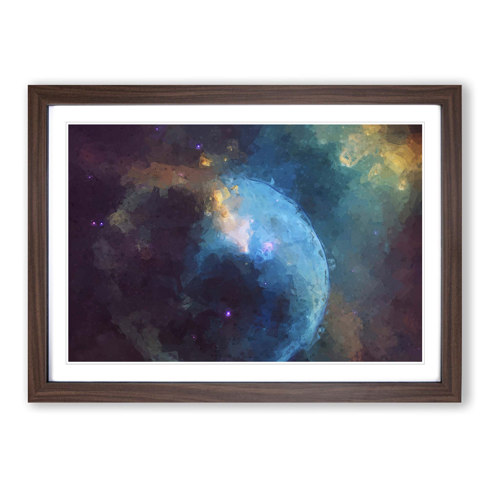 Out of Space Vol.44 in abstrakter gerahmter Leinwand Wandbild Kunstdruck Poster Bild - Bild 8 von 9