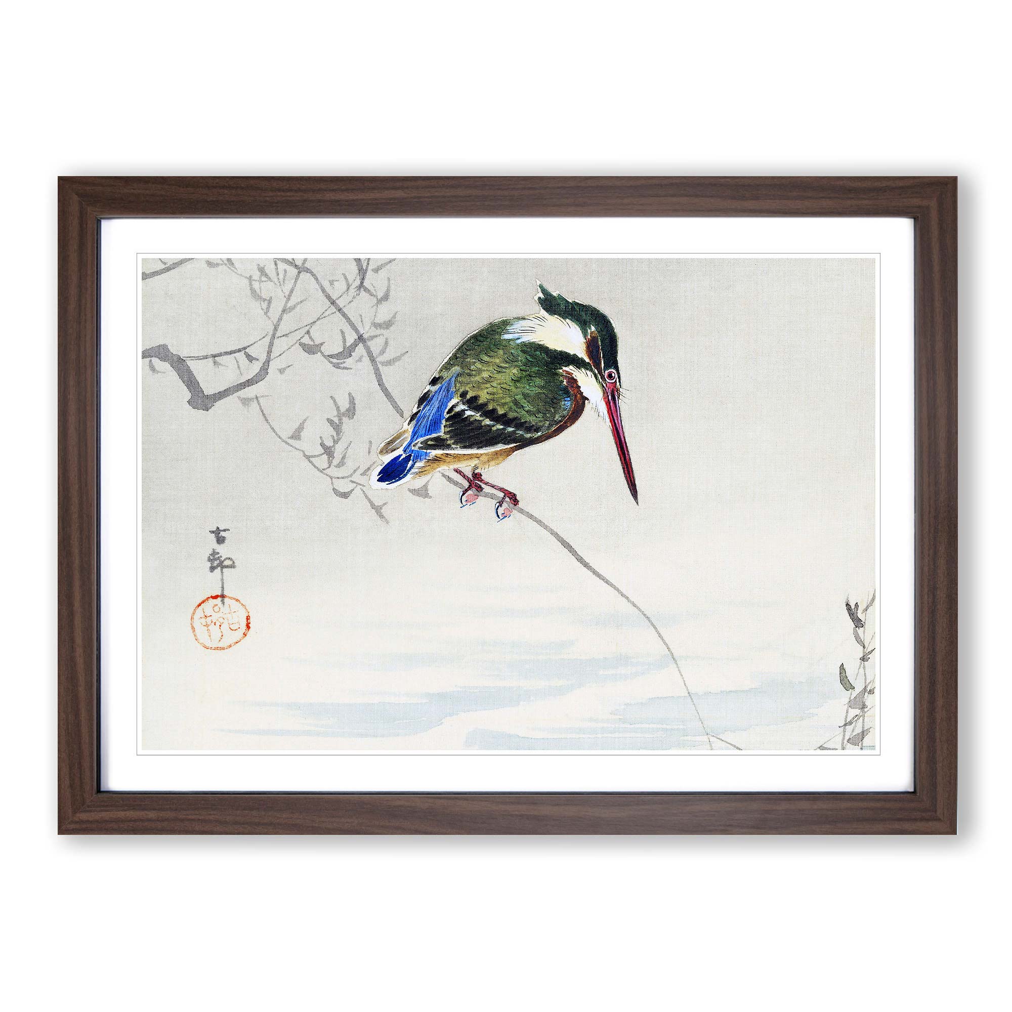 Cuadro póster impresión arte pared lienzo enmarcado martín pescador, decoración del hogar - Imagen 8 de 9