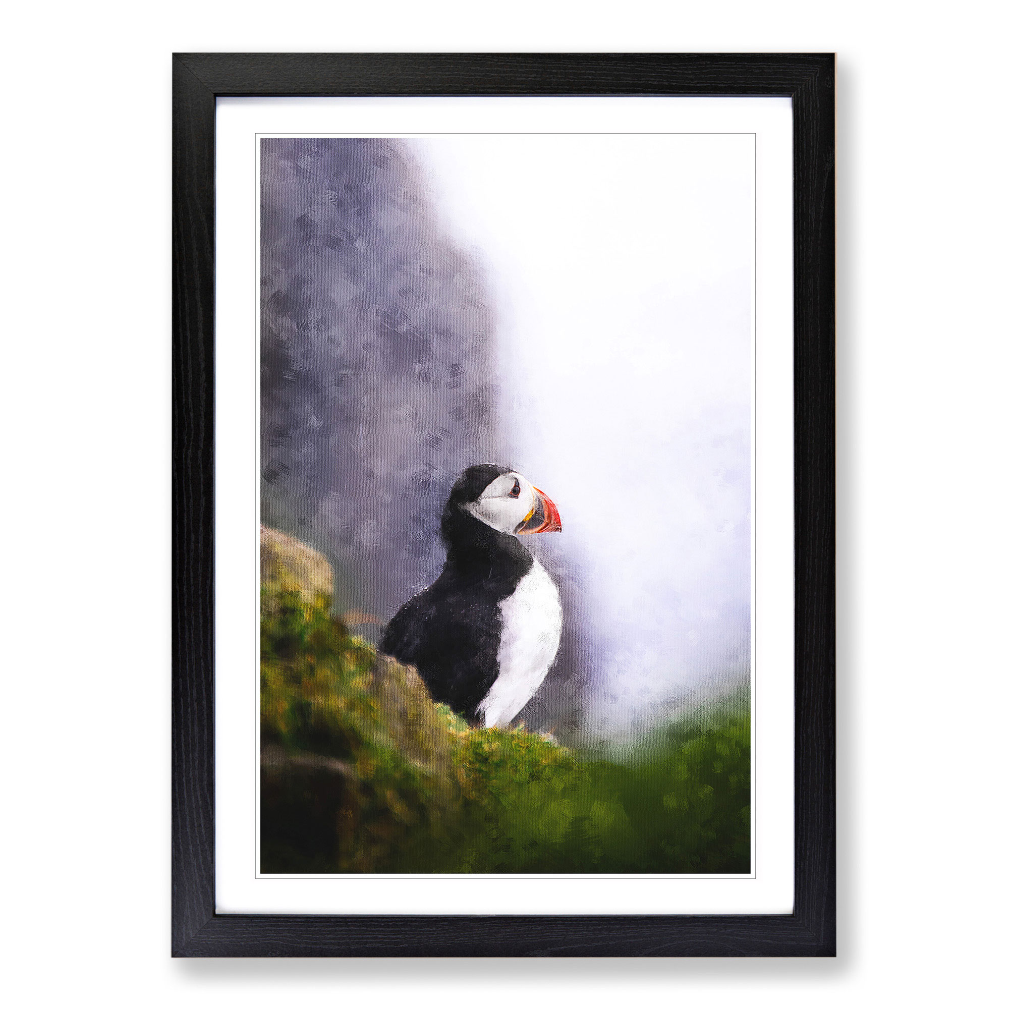 Atlantic Puffin Birds Vol.7 Framed Canvas Wall Art Print Poster Picture - Picture 6 of 9