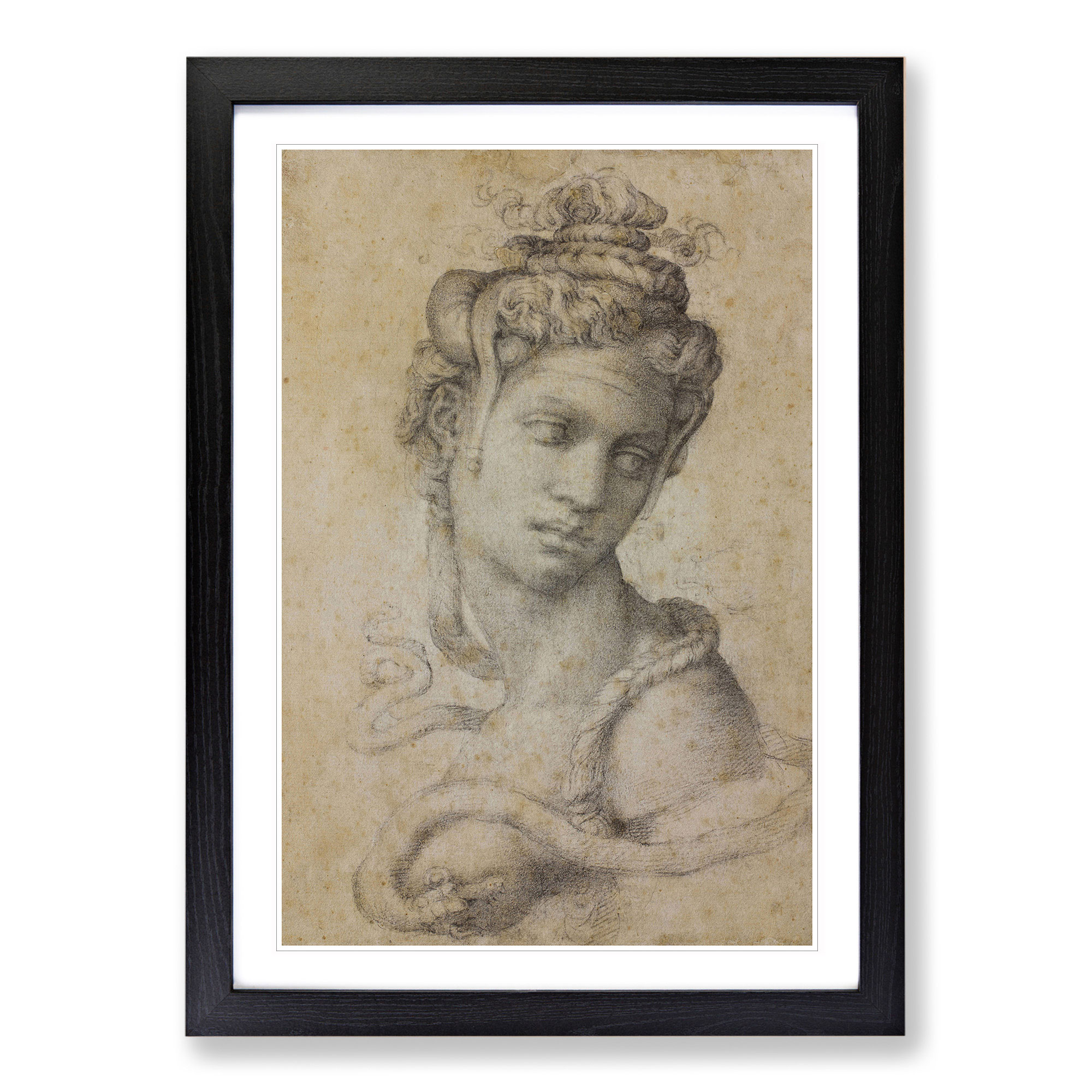 Impresión de arte de pared Cleopatra de Miguel Ángel enmarcada lienzo cuadro póster decoración - Imagen 6 de 9