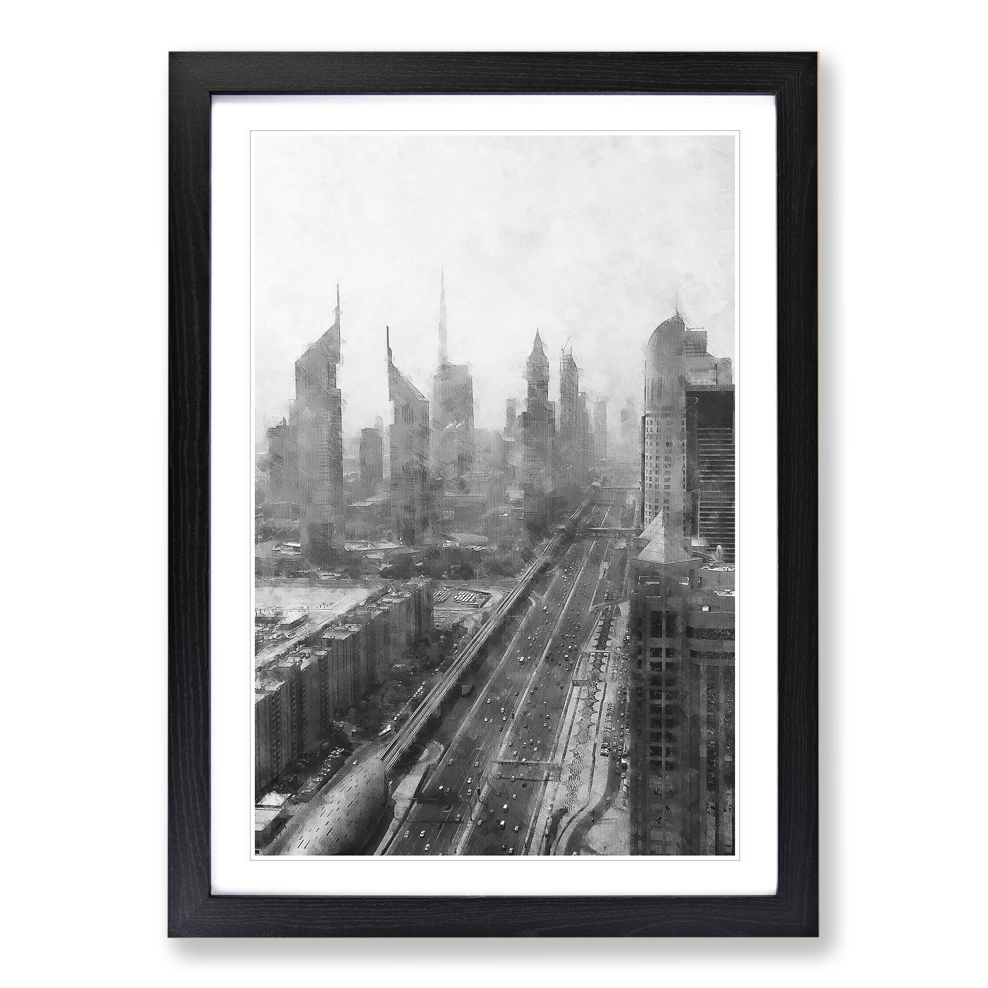 Dubai Skyline Vol.1 Framed Canvas Wall Art Print Poster Picture, Home Decor - Picture 6 of 9