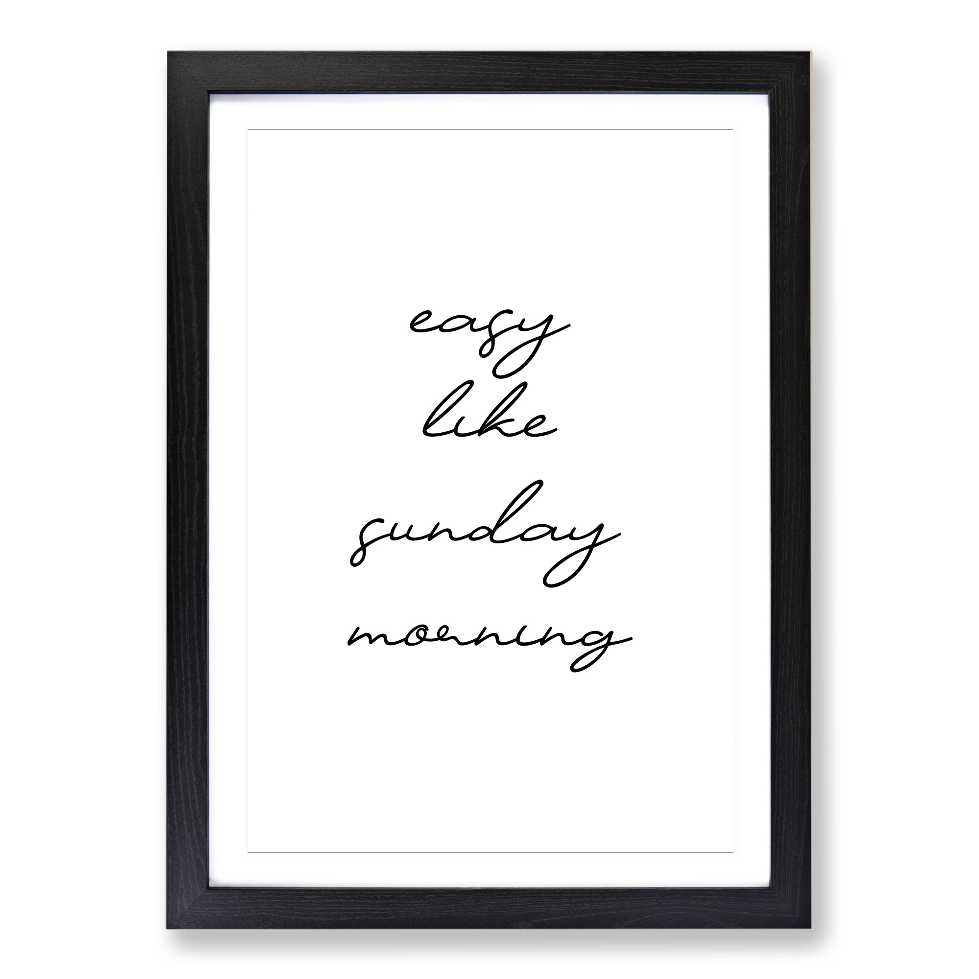 Easy Like Sunday Morning V2 Typography Framed Canvas Wall Art Print Picture - Picture 6 of 9