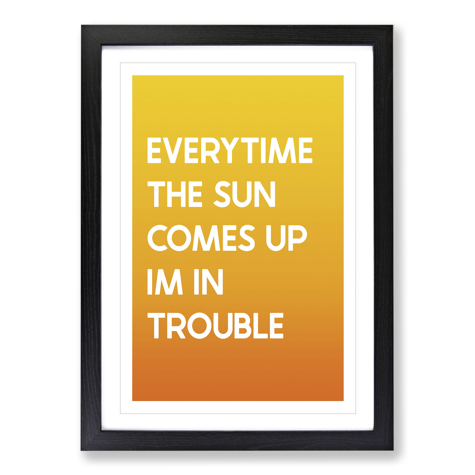 Everytime The Sun Comes Up Typography Framed Canvas Wall Art Print Picture - Picture 6 of 9