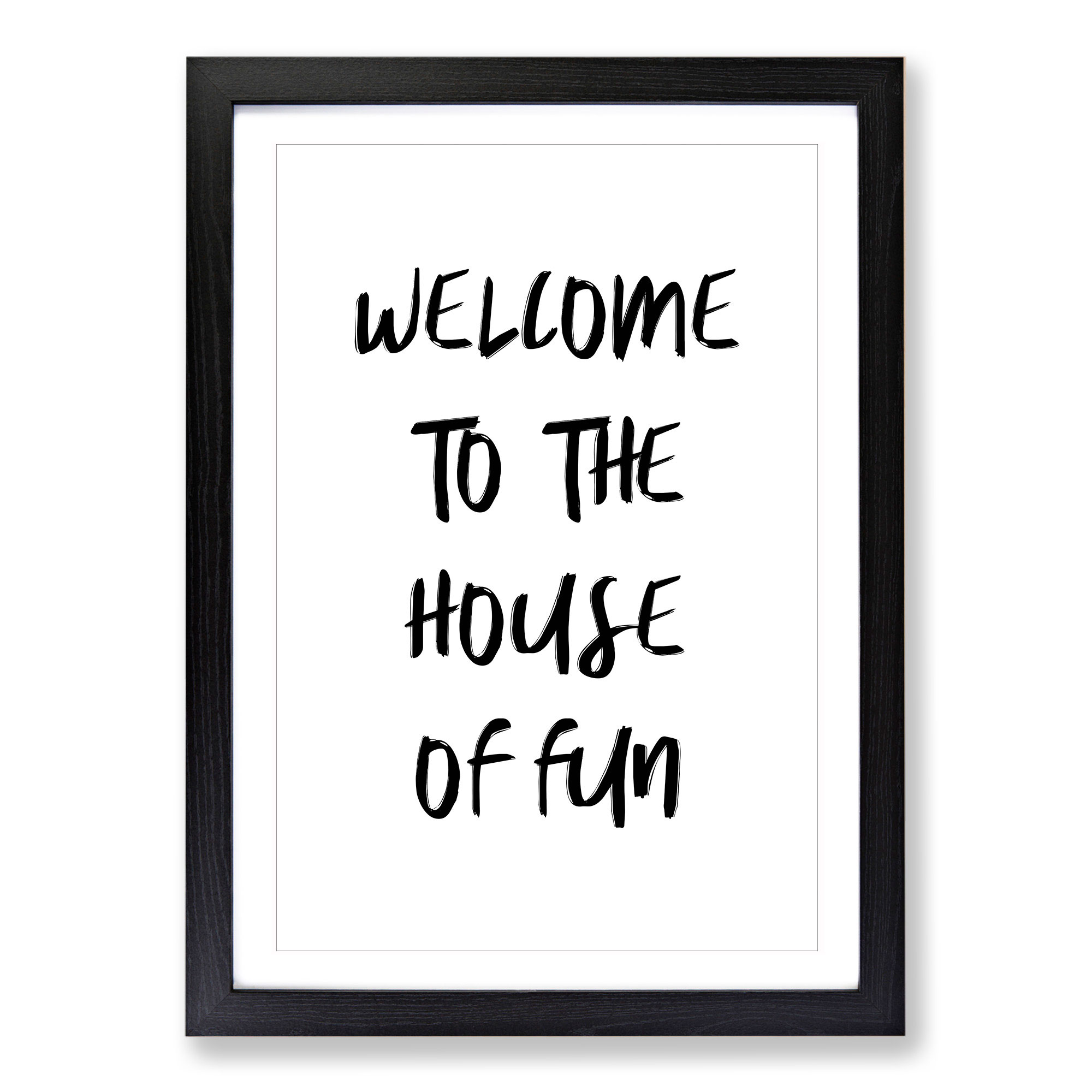 House Of Fun Typography Wall Art Print Framed Canvas Picture Poster Decor - Picture 6 of 9
