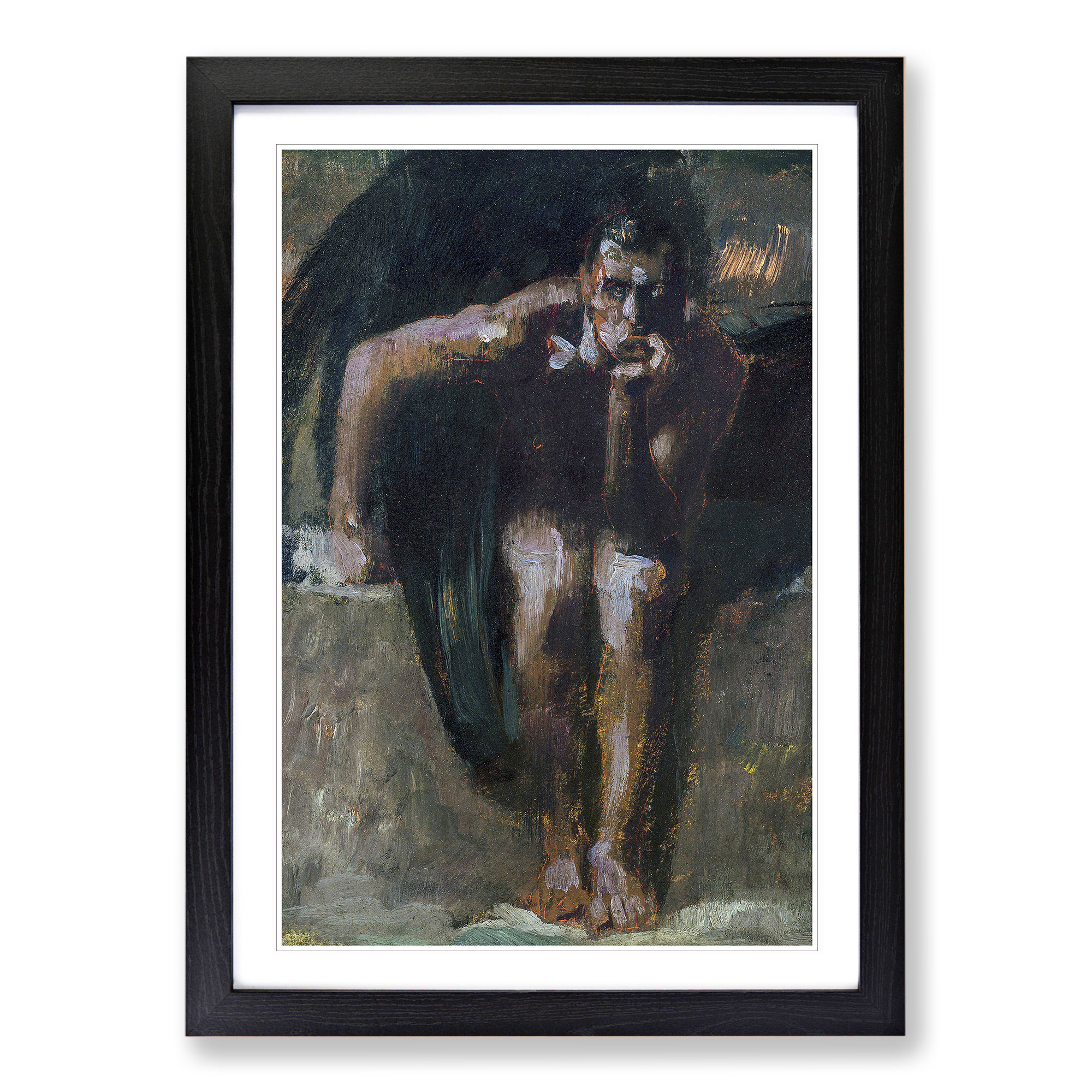 Lucifer Vol.2 By Franz Von Stuck Wall Art Print Framed Canvas Picture Poster - Picture 6 of 9