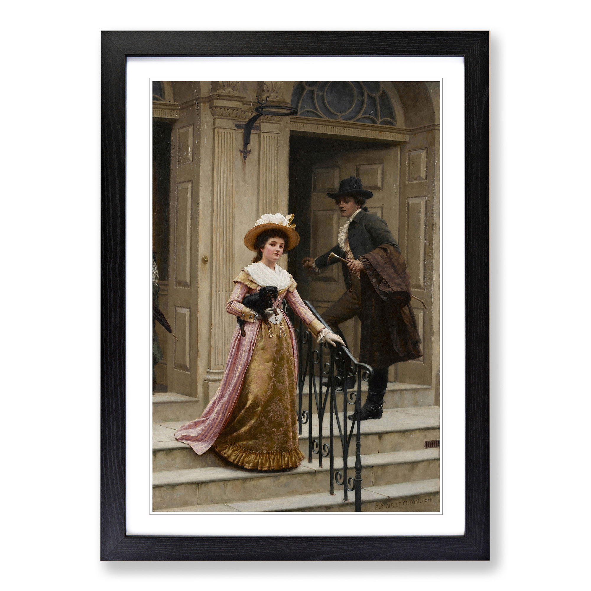 My Next-Door Neighbour By Edmund Leighton Wall Art Print Framed Picture Poster
