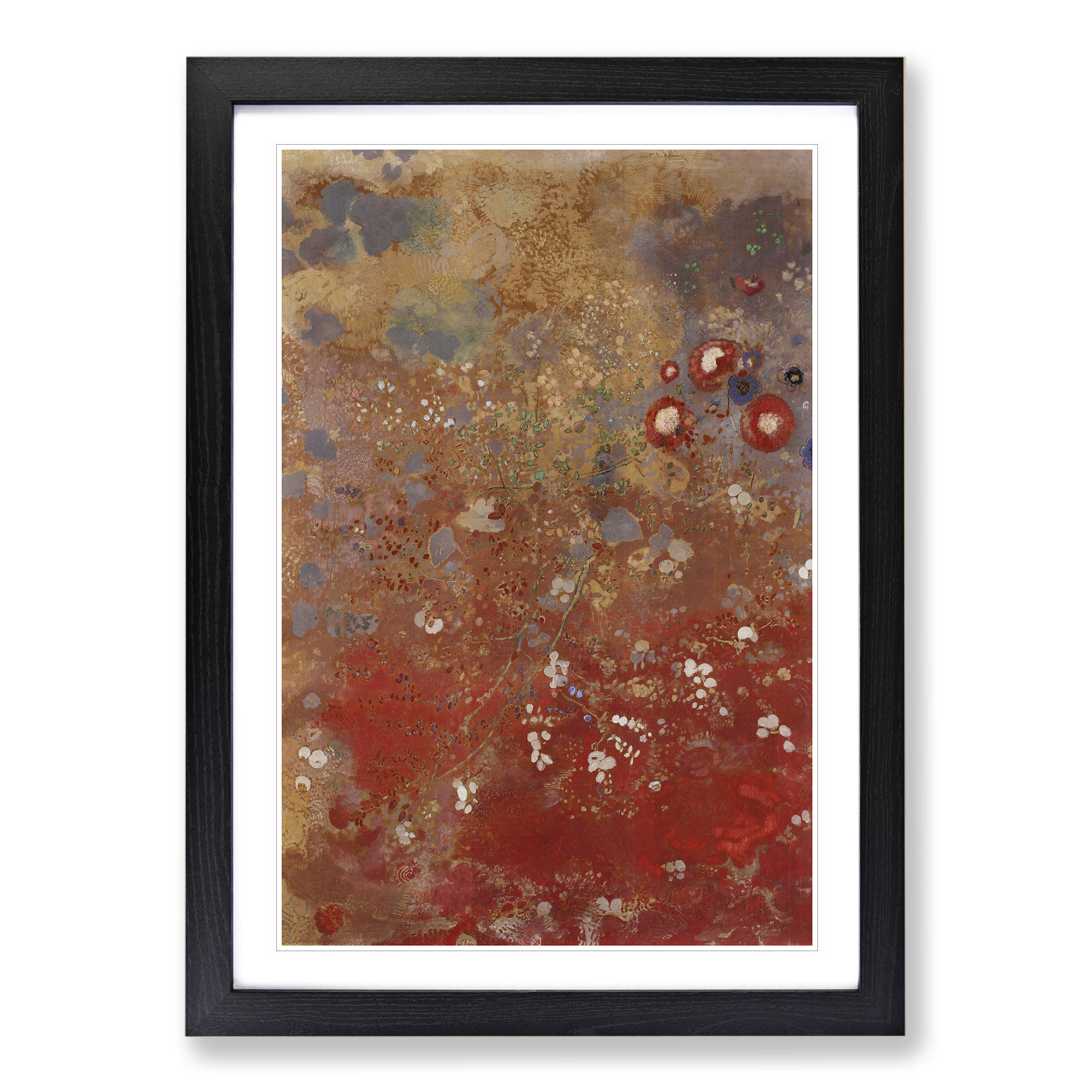 Rouge By Odilon Redon Wall Art Print Framed Canvas Picture Poster Decor