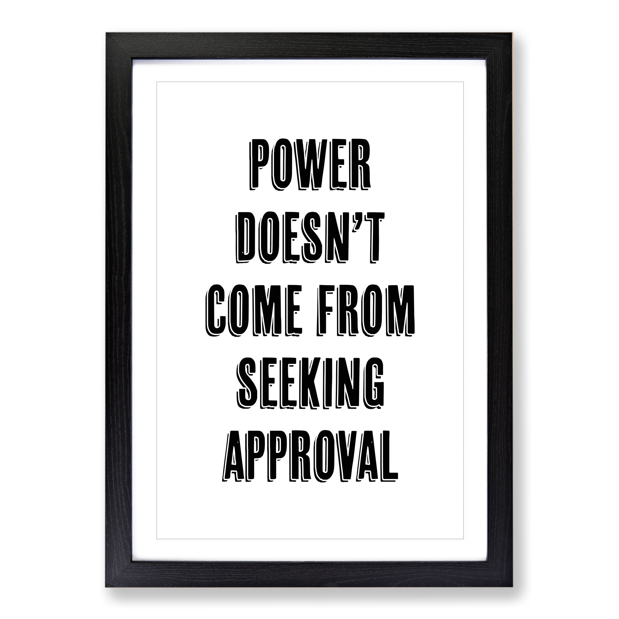 Seeking Approval Typography Wall Art Print Framed Canvas Picture Poster Decor - Picture 6 of 9