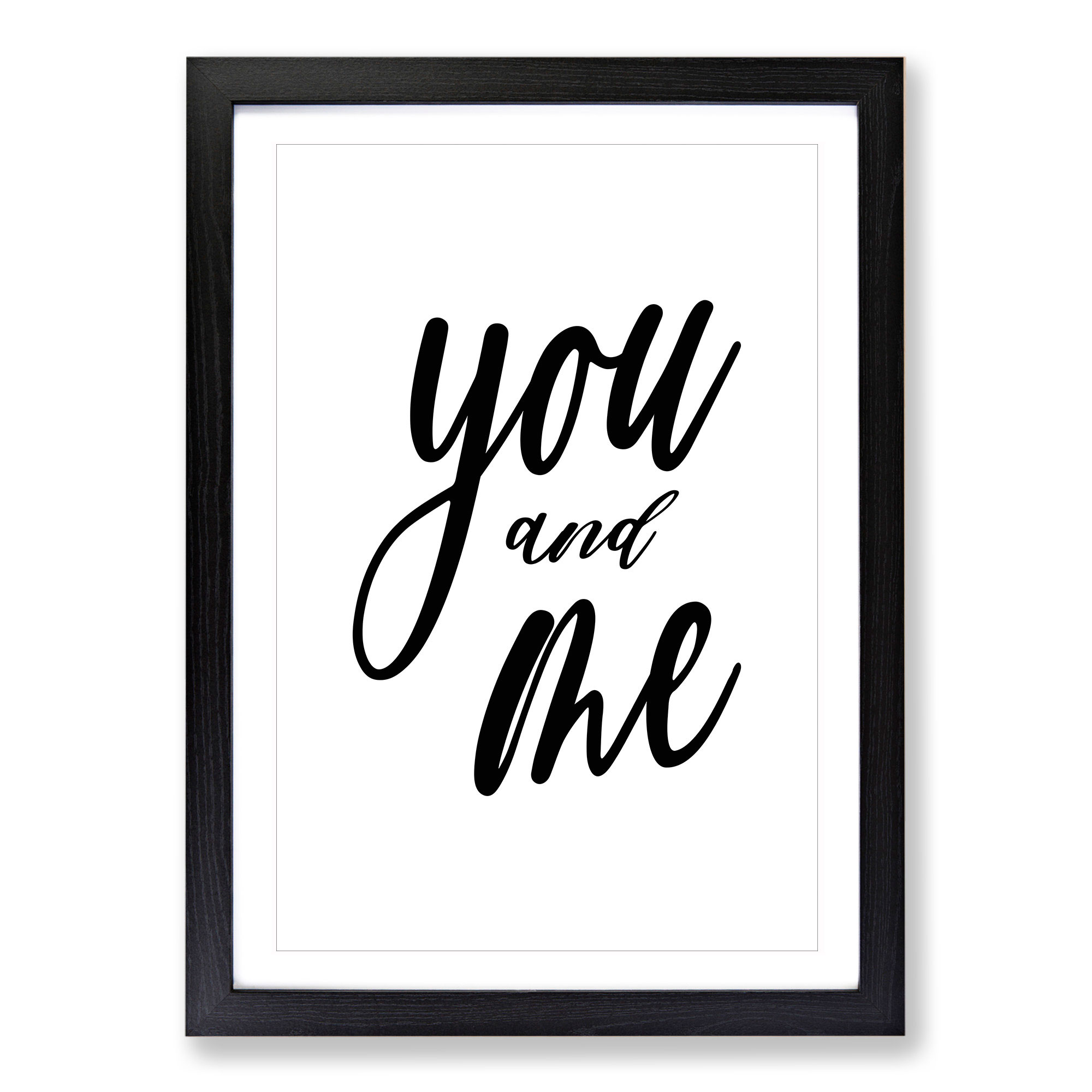 You And Me Typography Wall Art Print Framed Canvas Picture Poster Decor - Picture 6 of 9