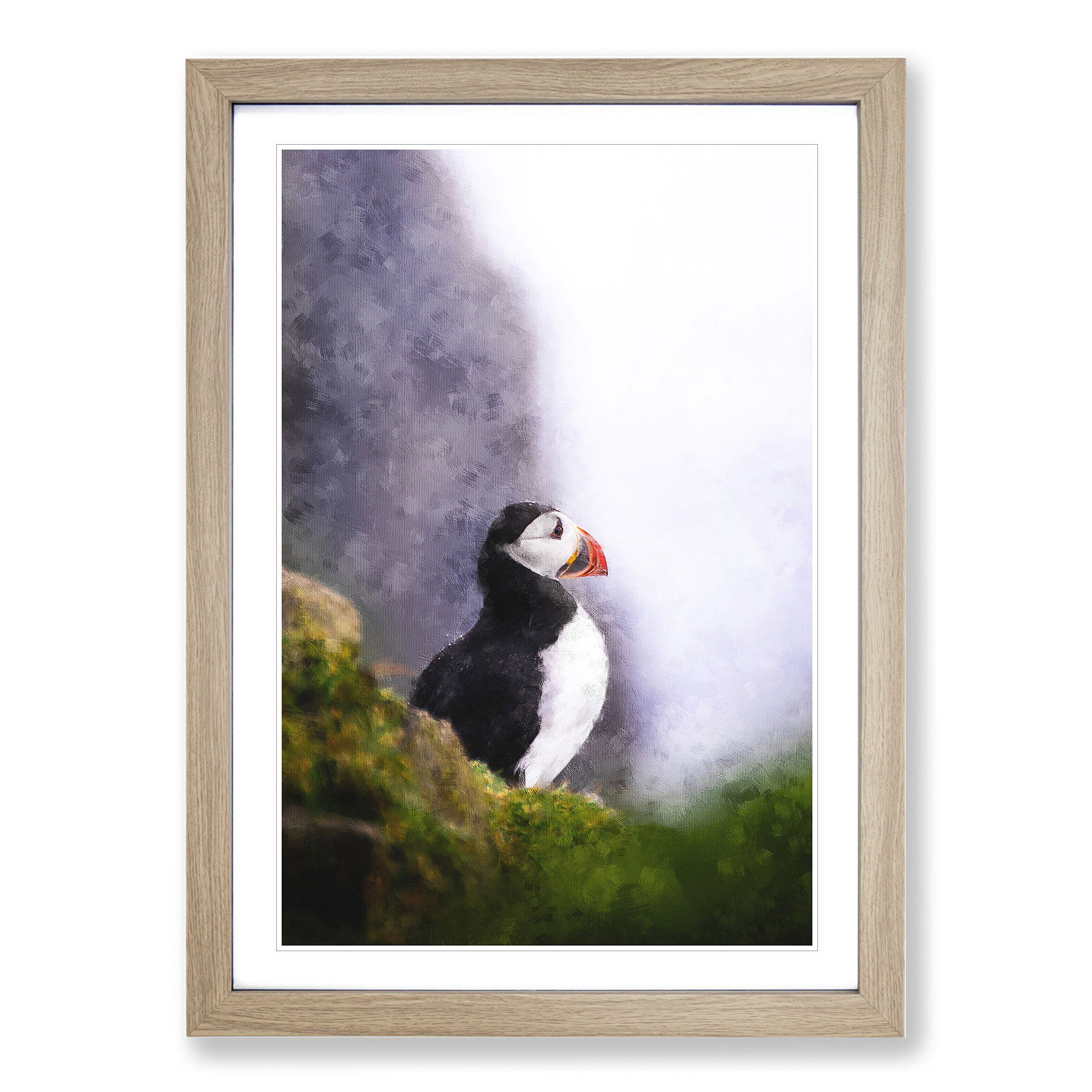 Atlantic Puffin Birds Vol.7 Framed Canvas Wall Art Print Poster Picture - Picture 7 of 9