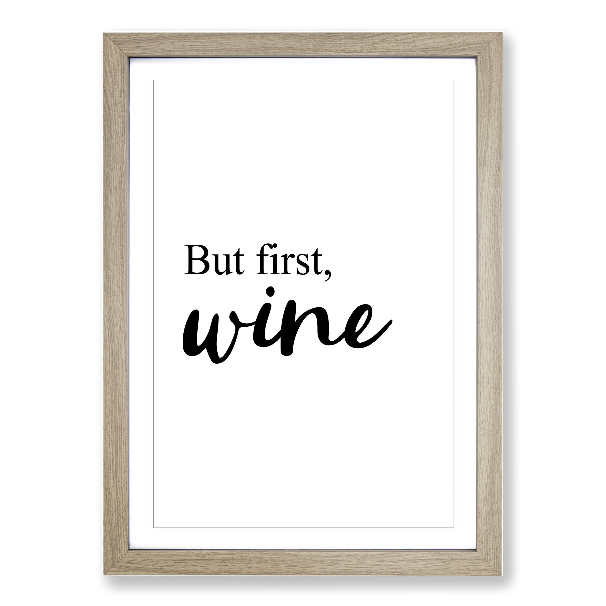But First Wine Typography Wall Art Print Framed Canvas Picture Poster Decor - Picture 7 of 9