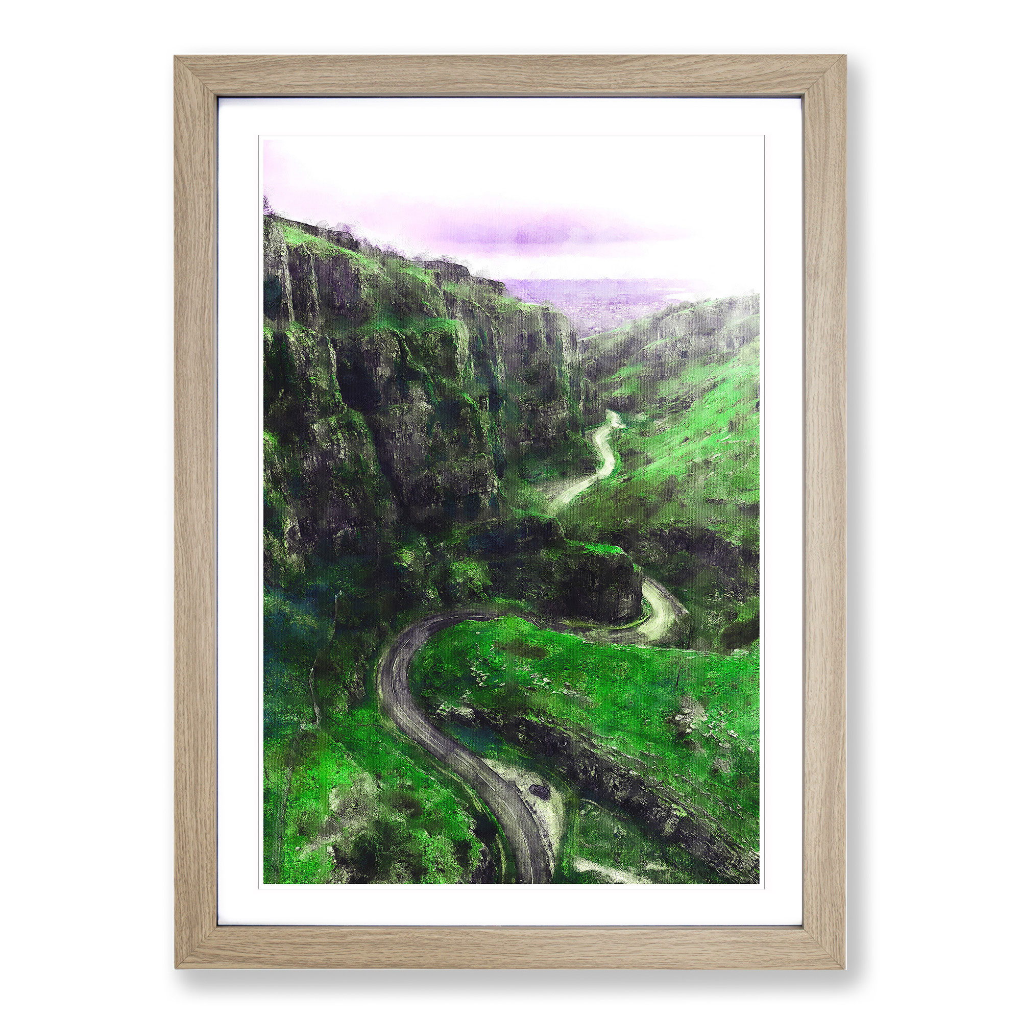 Cheddar Gorge in Somerset gerahmte Leinwand Wandkunst Malerei Poster Druck Bild - Bild 7 von 9