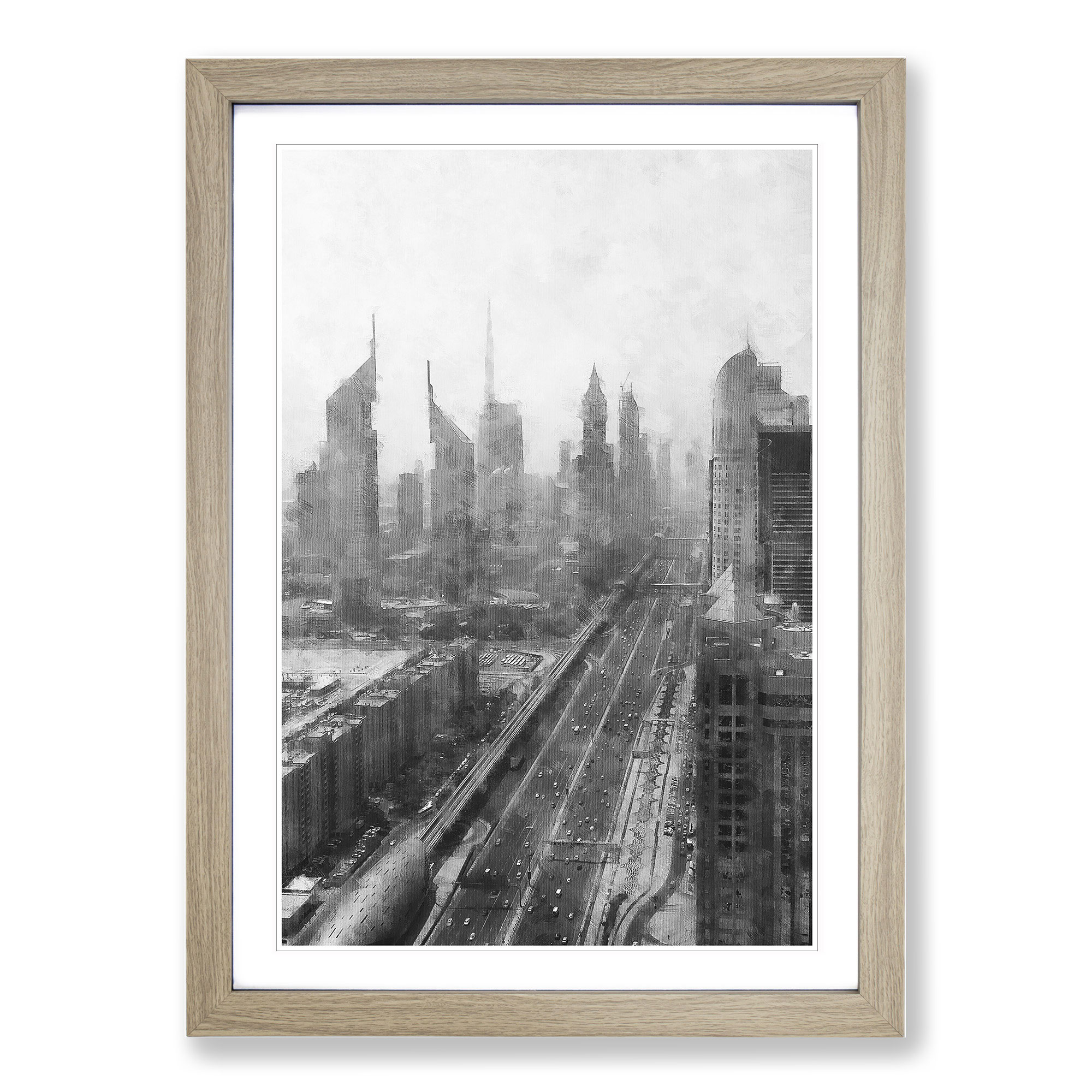 Dubai Skyline Vol.1 Framed Canvas Wall Art Print Poster Picture, Home Decor - Picture 7 of 9