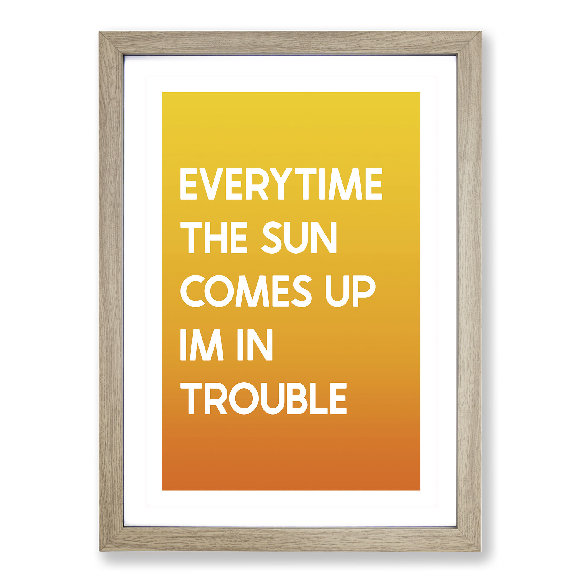 Everytime The Sun Comes Up Typography Framed Canvas Wall Art Print Picture - Picture 7 of 9