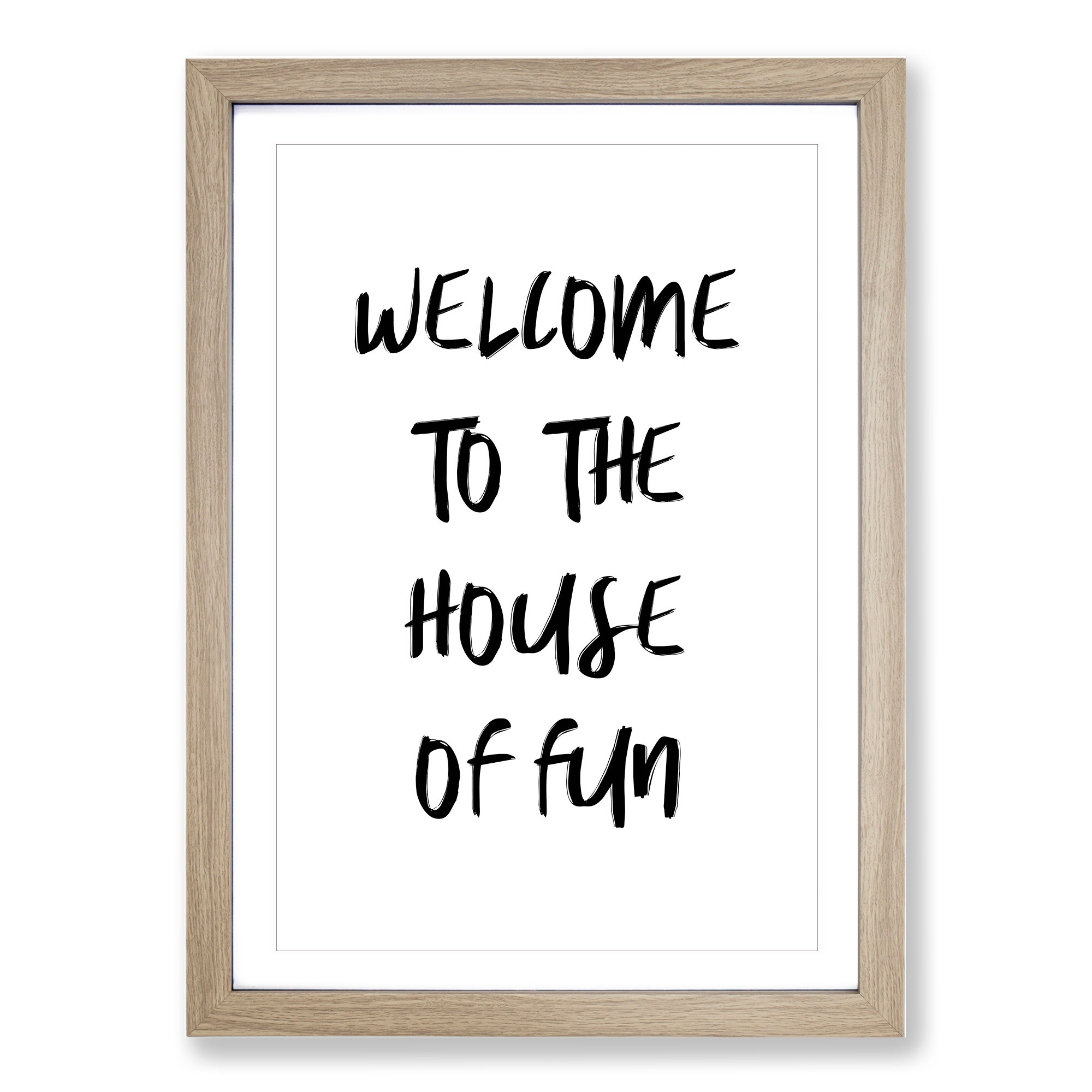 House Of Fun Typography Wall Art Print Framed Canvas Picture Poster Decor - Picture 7 of 9
