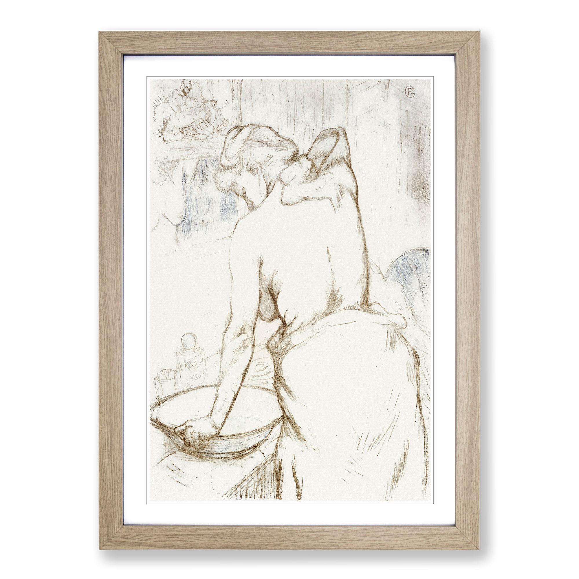 Lady Washing By Henri De Toulouse-Lautrec Wall Art Print Framed Picture Poster - Picture 7 of 9
