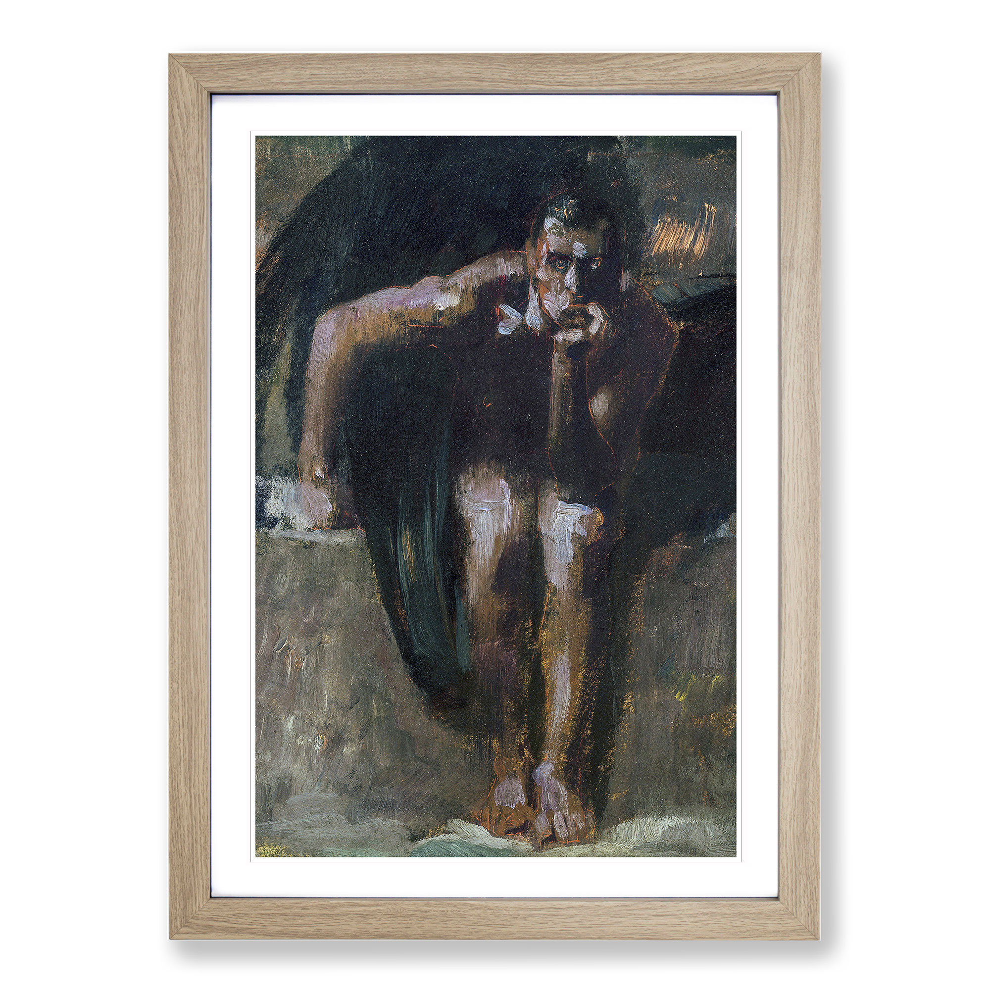 Lucifer Vol.2 By Franz Von Stuck Wall Art Print Framed Canvas Picture Poster - Picture 7 of 9
