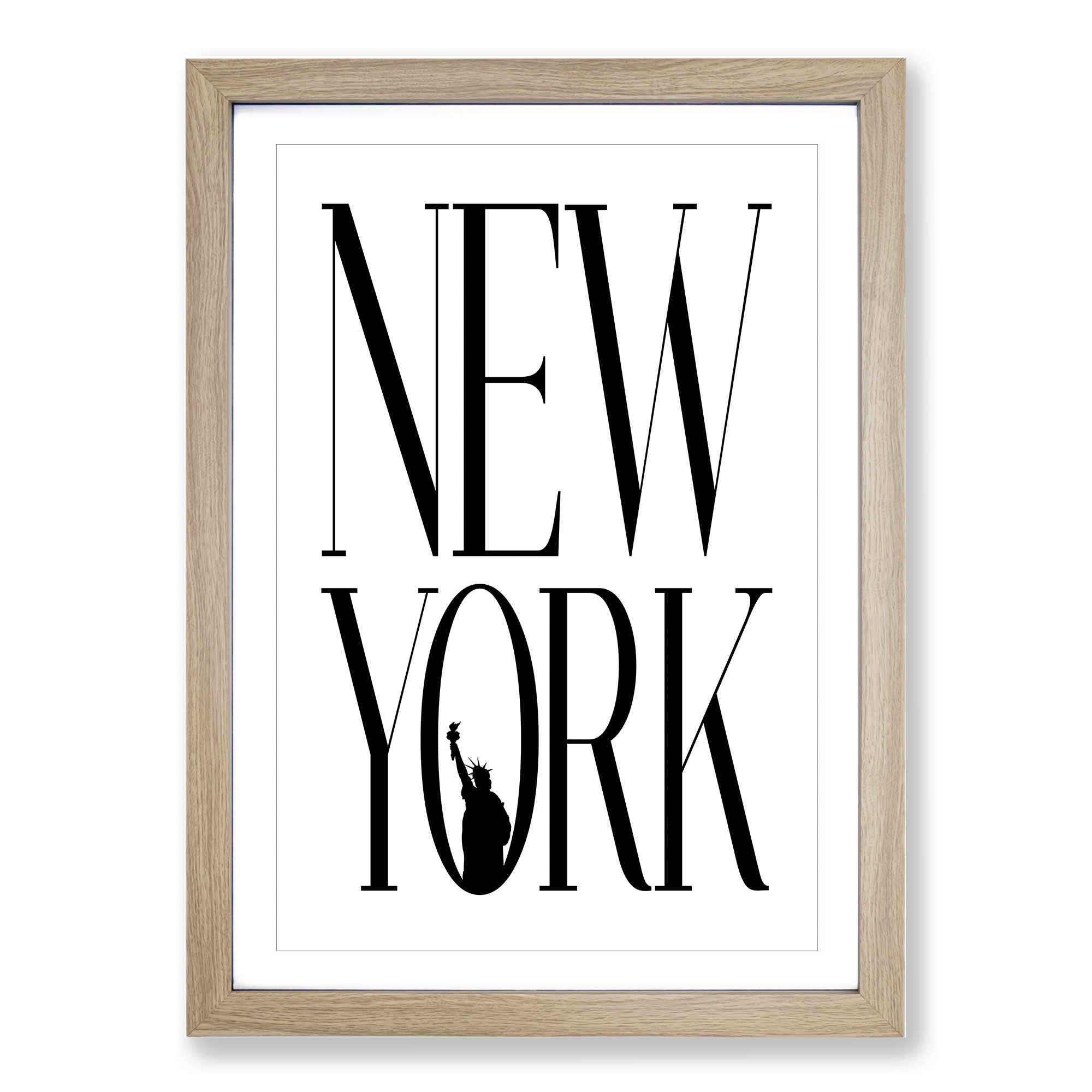 New York Typography Wall Art Print Framed Canvas Picture Poster Decor - Picture 7 of 9