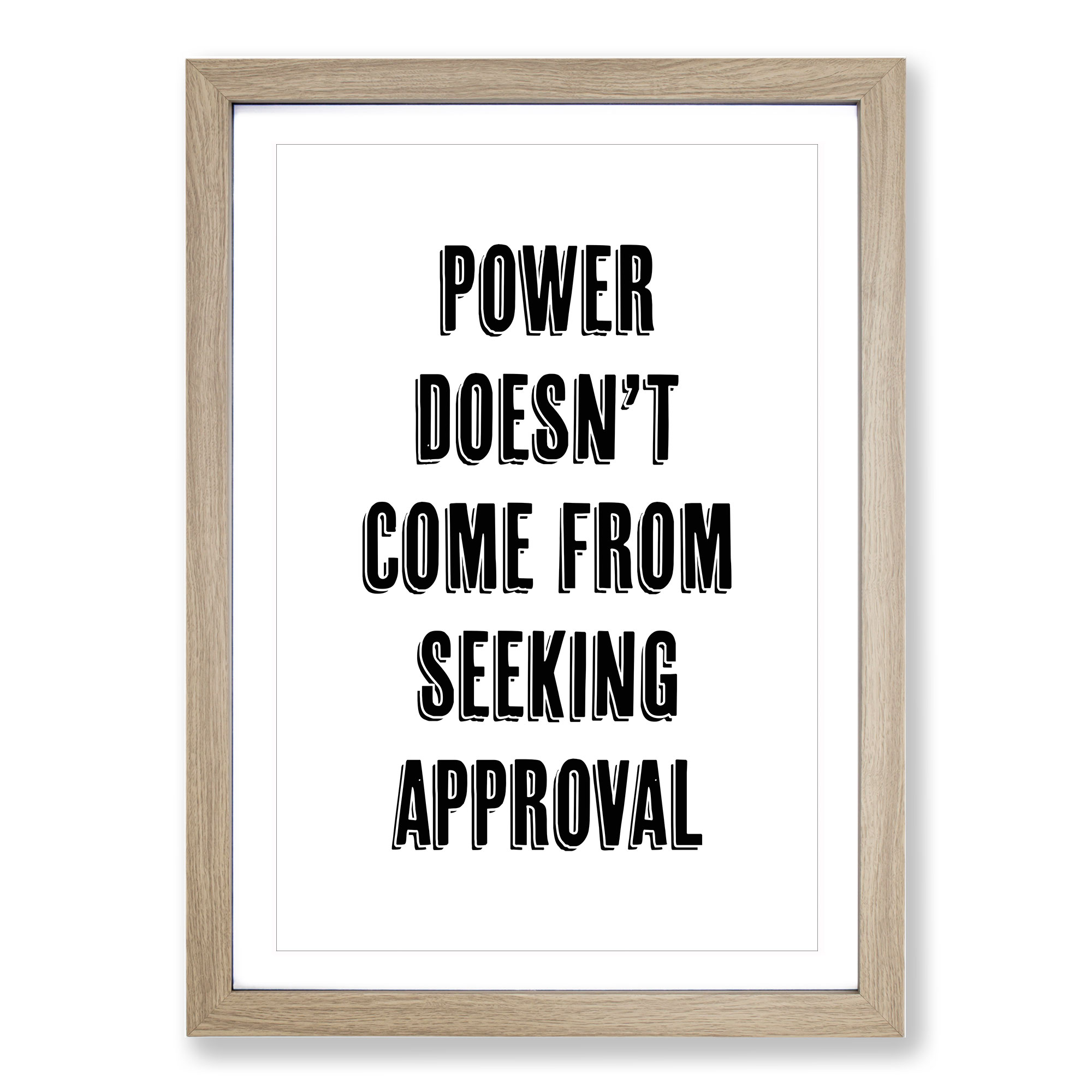 Seeking Approval Typography Wall Art Print Framed Canvas Picture Poster Decor - Picture 7 of 9