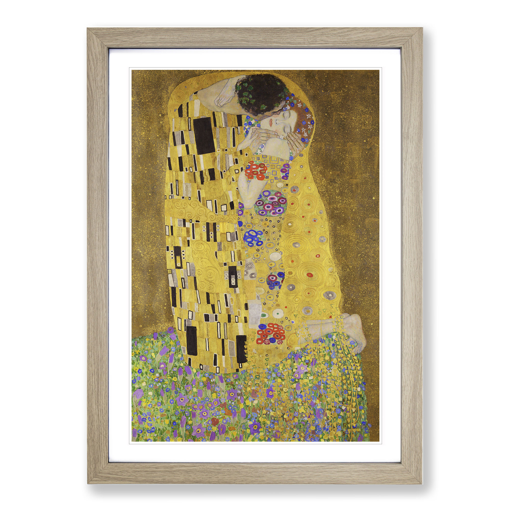 The Kiss Vol.2 By Gustav Klimt Framed Canvas Wall Art Print Poster ...