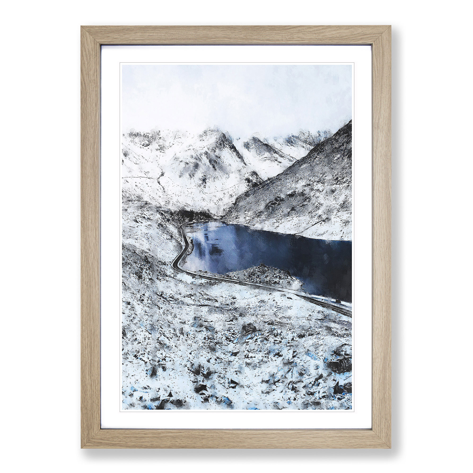 Tryfan Mountain in Snowdonia Wales Framed Canvas Wall Art Print Poster Picture - Foto 7 di 9