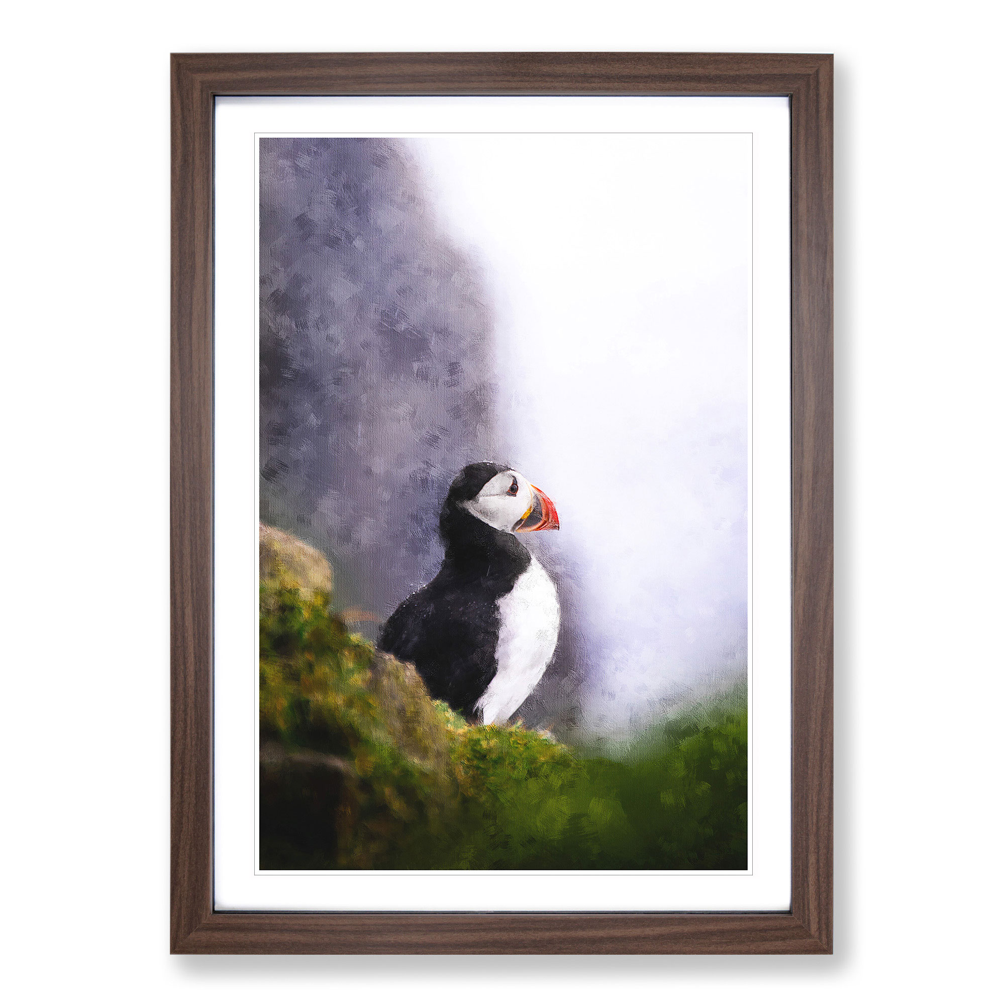 Atlantic Puffin Birds Vol.7 Framed Canvas Wall Art Print Poster Picture - Picture 8 of 9