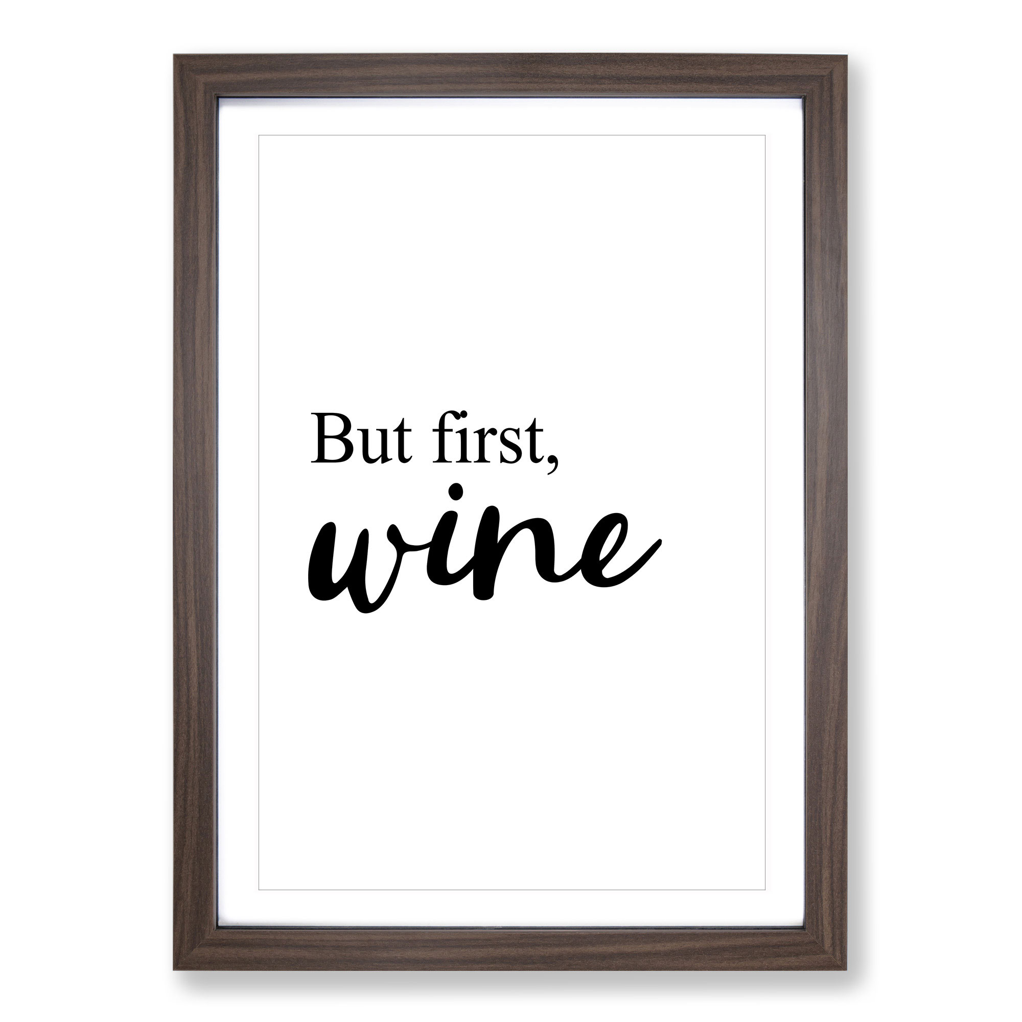 But First Wine Typography Wall Art Print Framed Canvas Picture Poster Decor - Picture 8 of 9