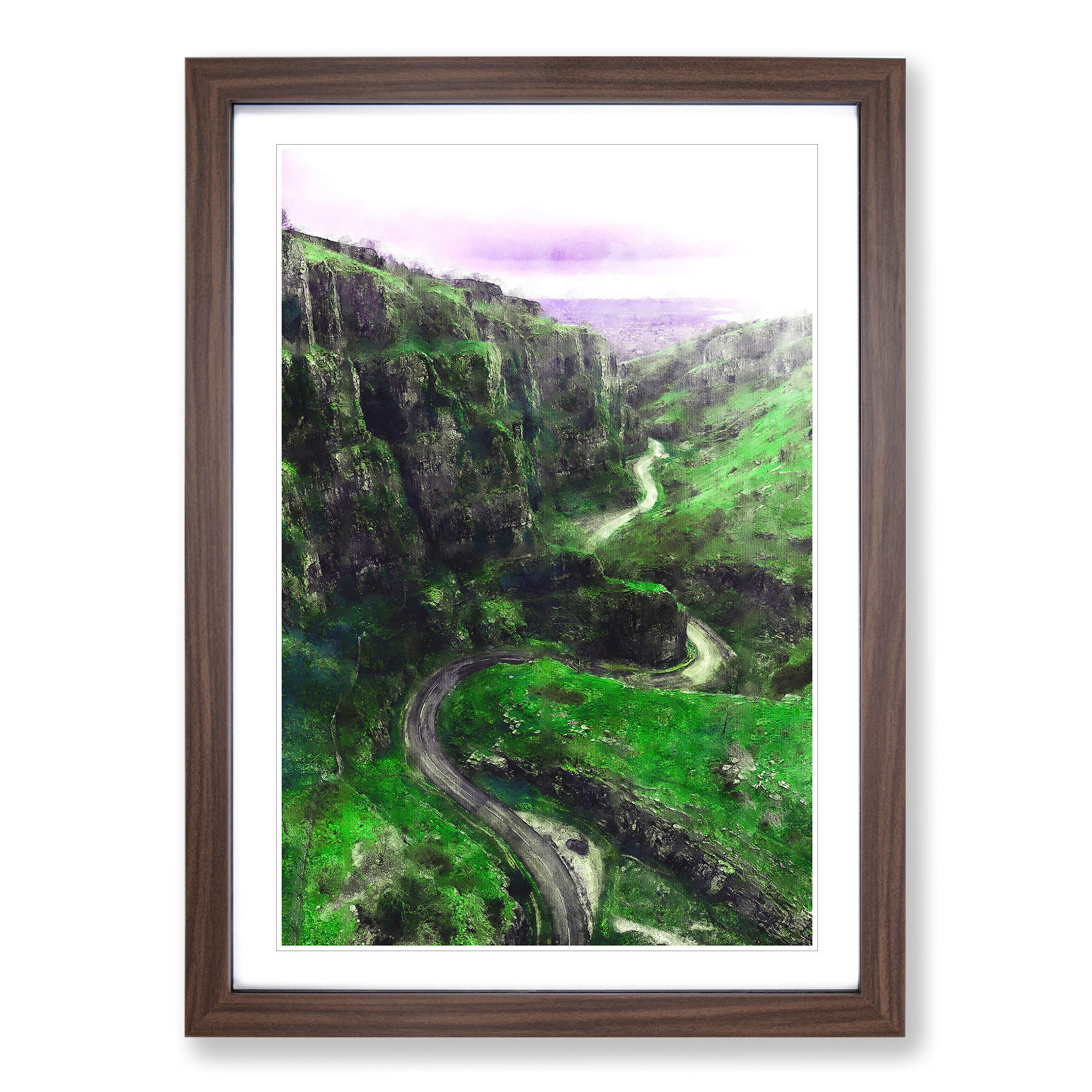 Cheddar Gorge in Somerset gerahmte Leinwand Wandkunst Malerei Poster Druck Bild - Bild 8 von 9