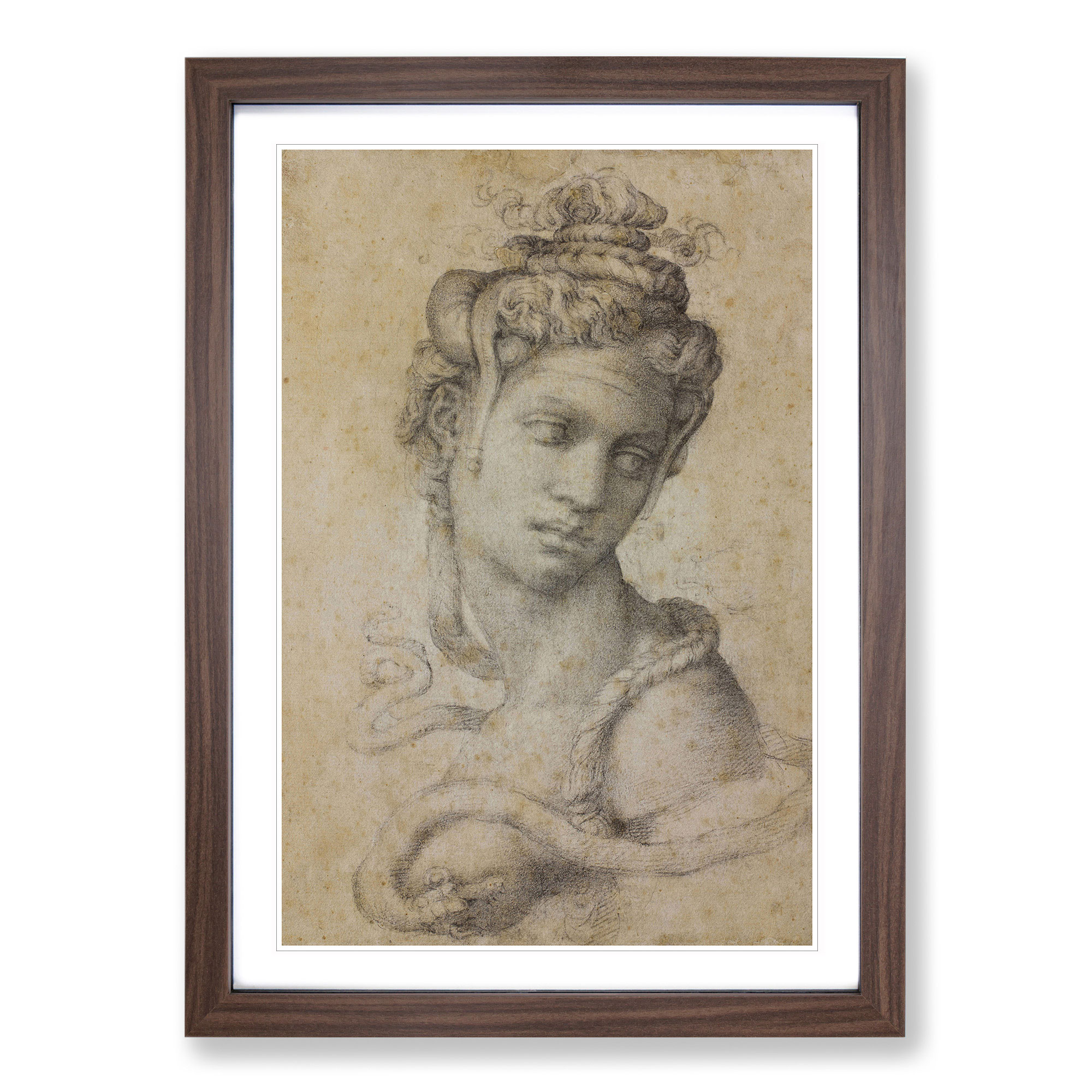 Impresión de arte de pared Cleopatra de Miguel Ángel enmarcada lienzo cuadro póster decoración - Imagen 8 de 9
