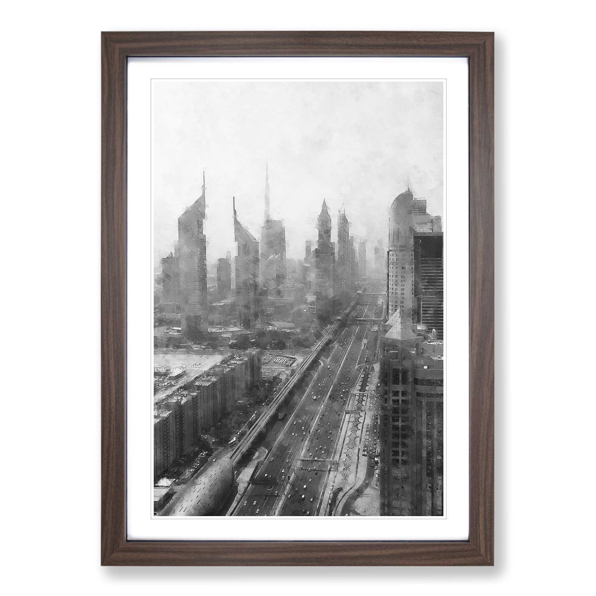 Dubai Skyline Vol.1 Framed Canvas Wall Art Print Poster Picture, Home Decor - Picture 8 of 9