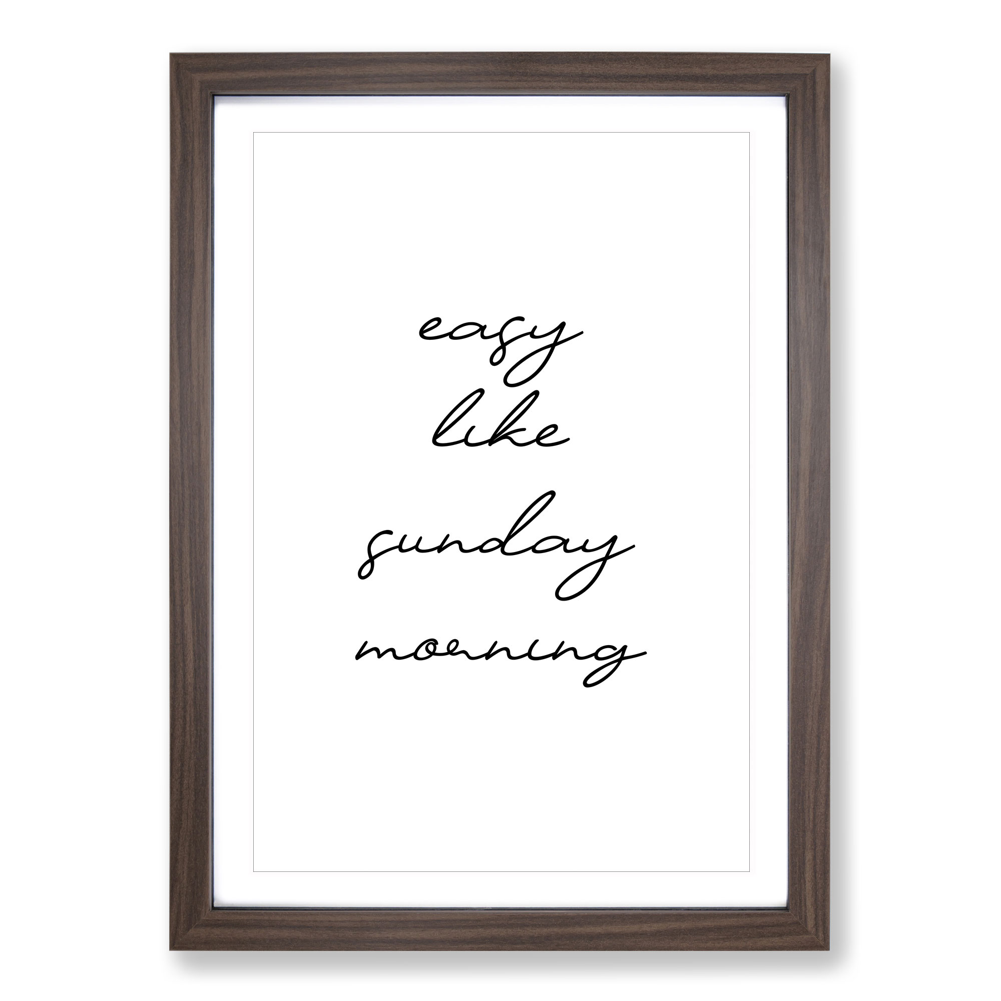 Easy Like Sunday Morning V2 Typography Framed Canvas Wall Art Print Picture - Picture 8 of 9