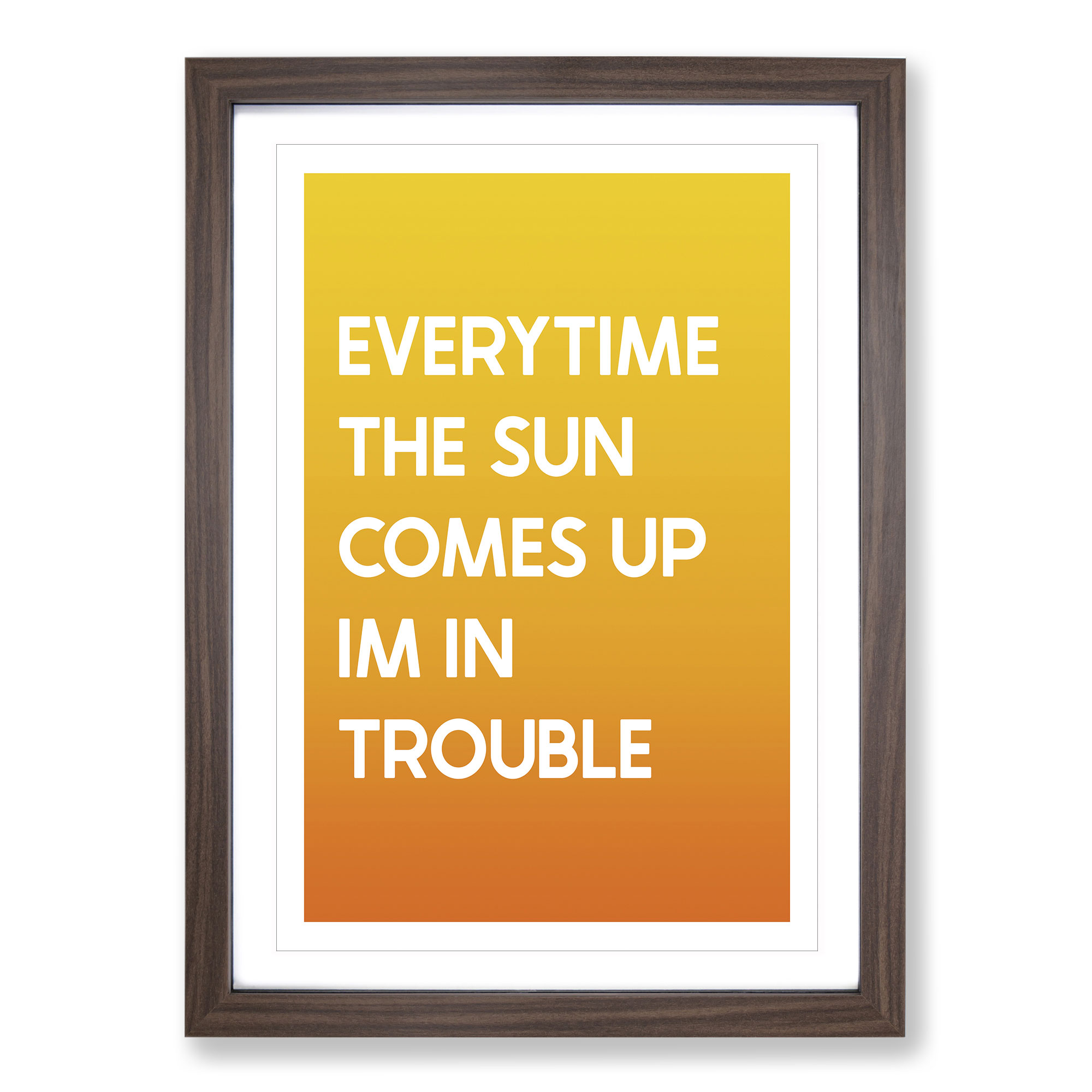 Everytime The Sun Comes Up Typography Framed Canvas Wall Art Print Picture - Picture 8 of 9