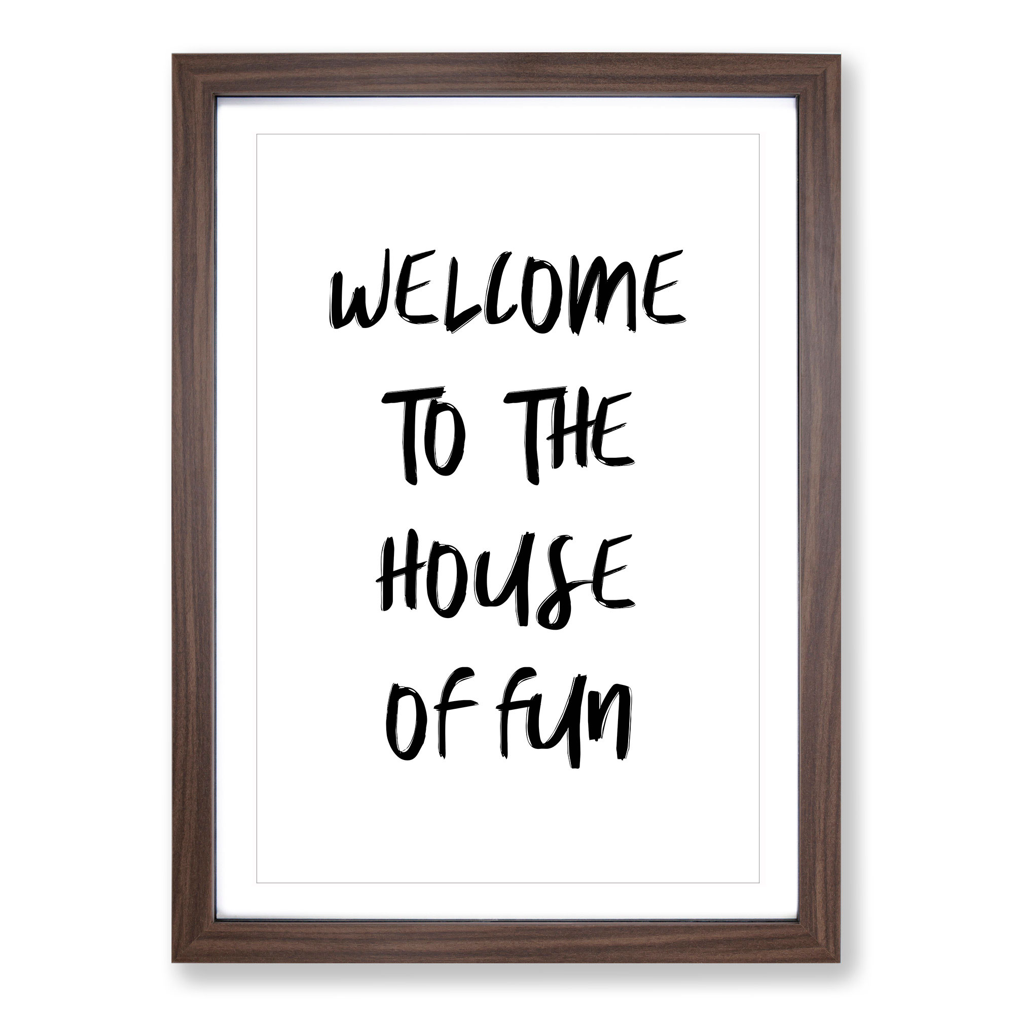 House Of Fun Typography Wall Art Print Framed Canvas Picture Poster Decor - Picture 8 of 9
