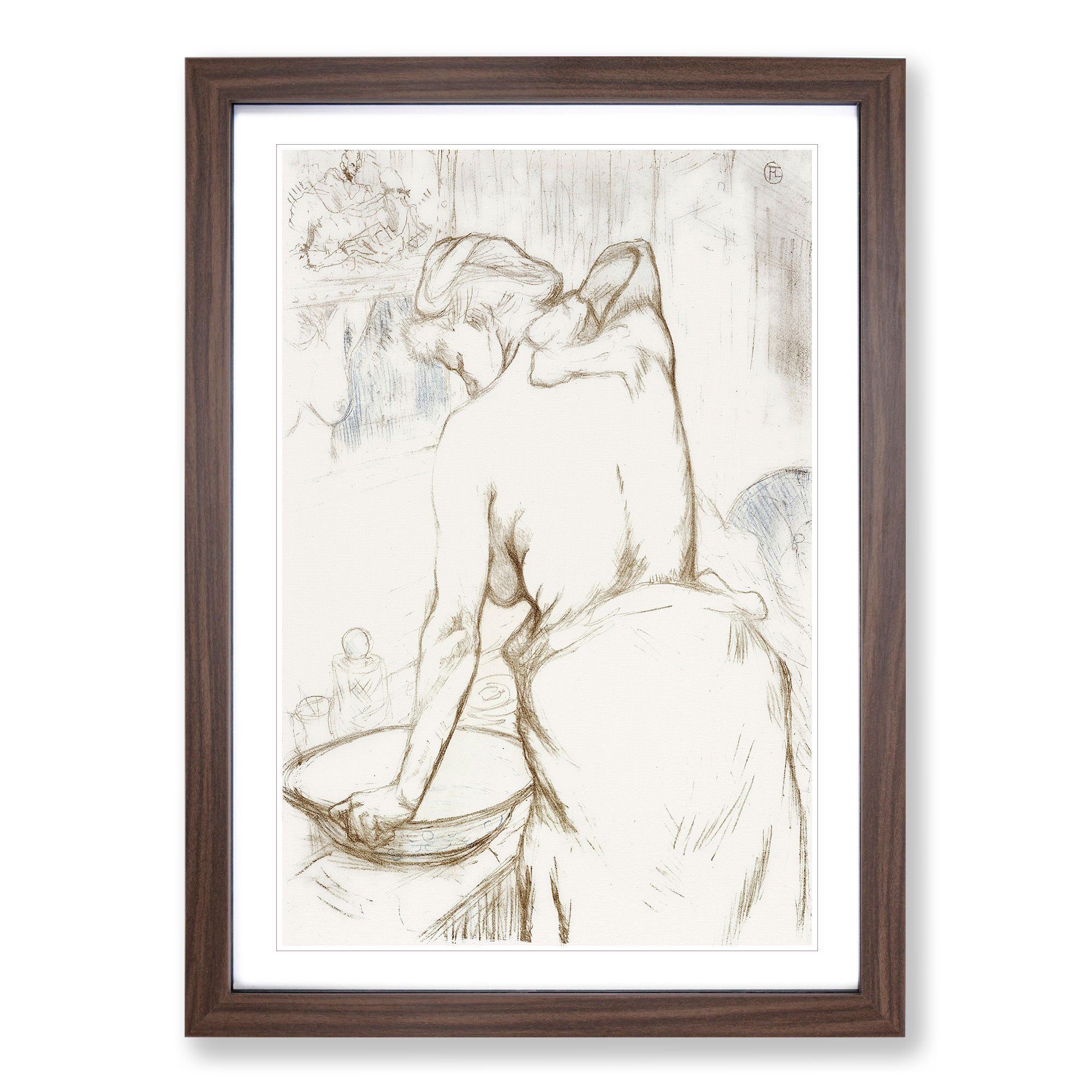 Lady Washing By Henri De Toulouse-Lautrec Wall Art Print Framed Picture Poster - Picture 8 of 9