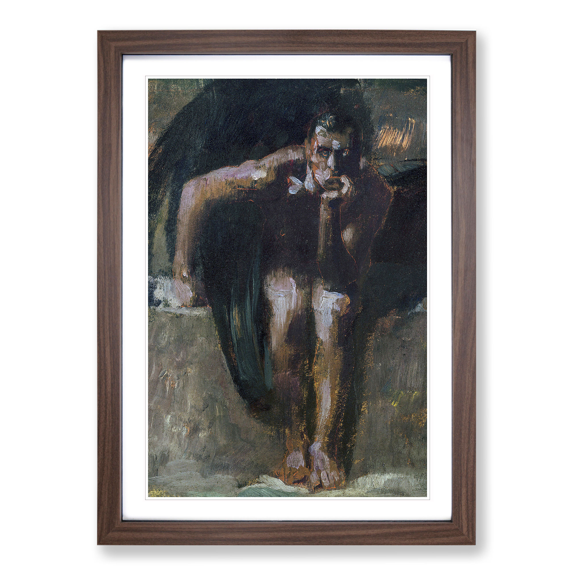 Lucifer Vol.2 By Franz Von Stuck Wall Art Print Framed Canvas Picture Poster - Picture 8 of 9
