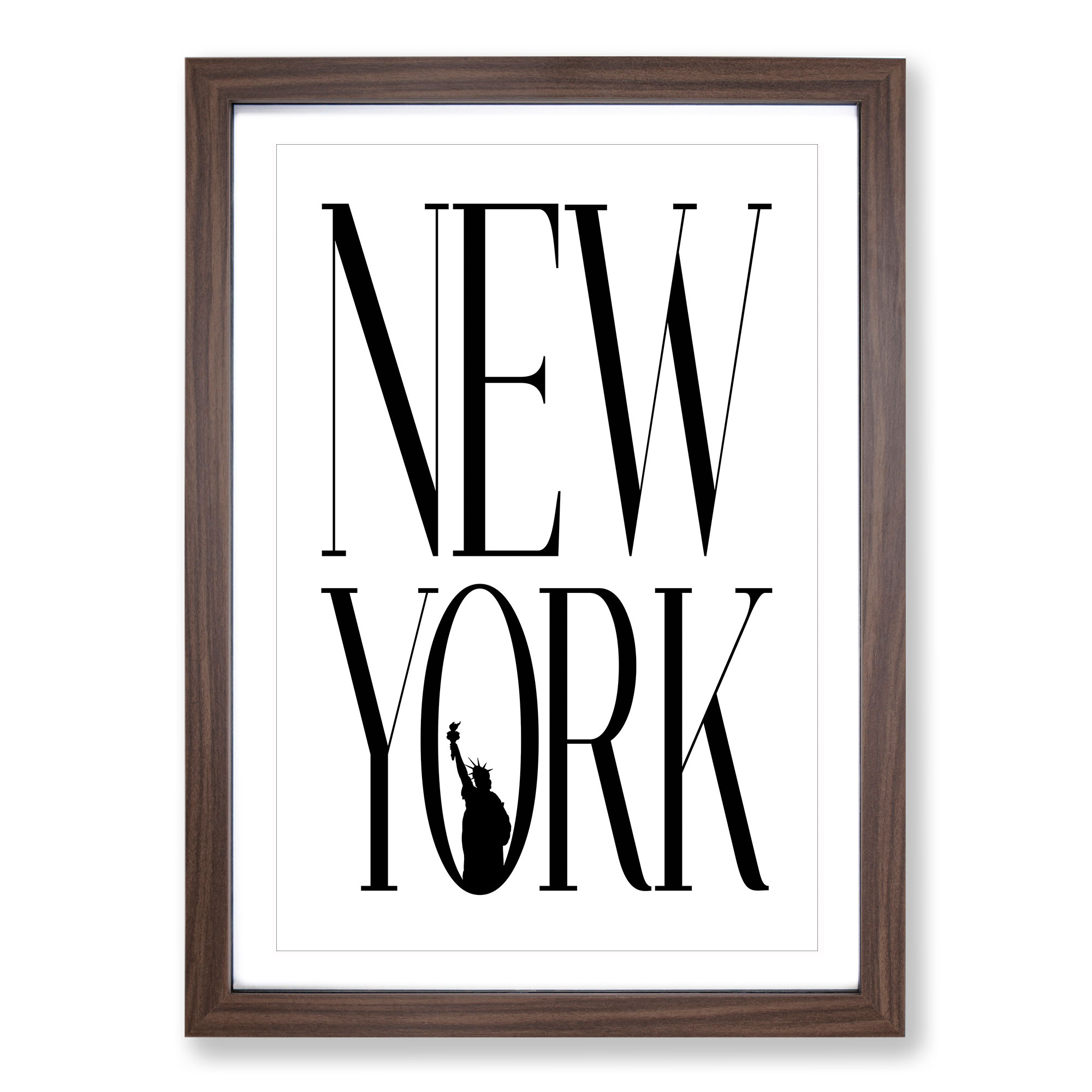 New York Typography Wall Art Print Framed Canvas Picture Poster Decor - Picture 8 of 9