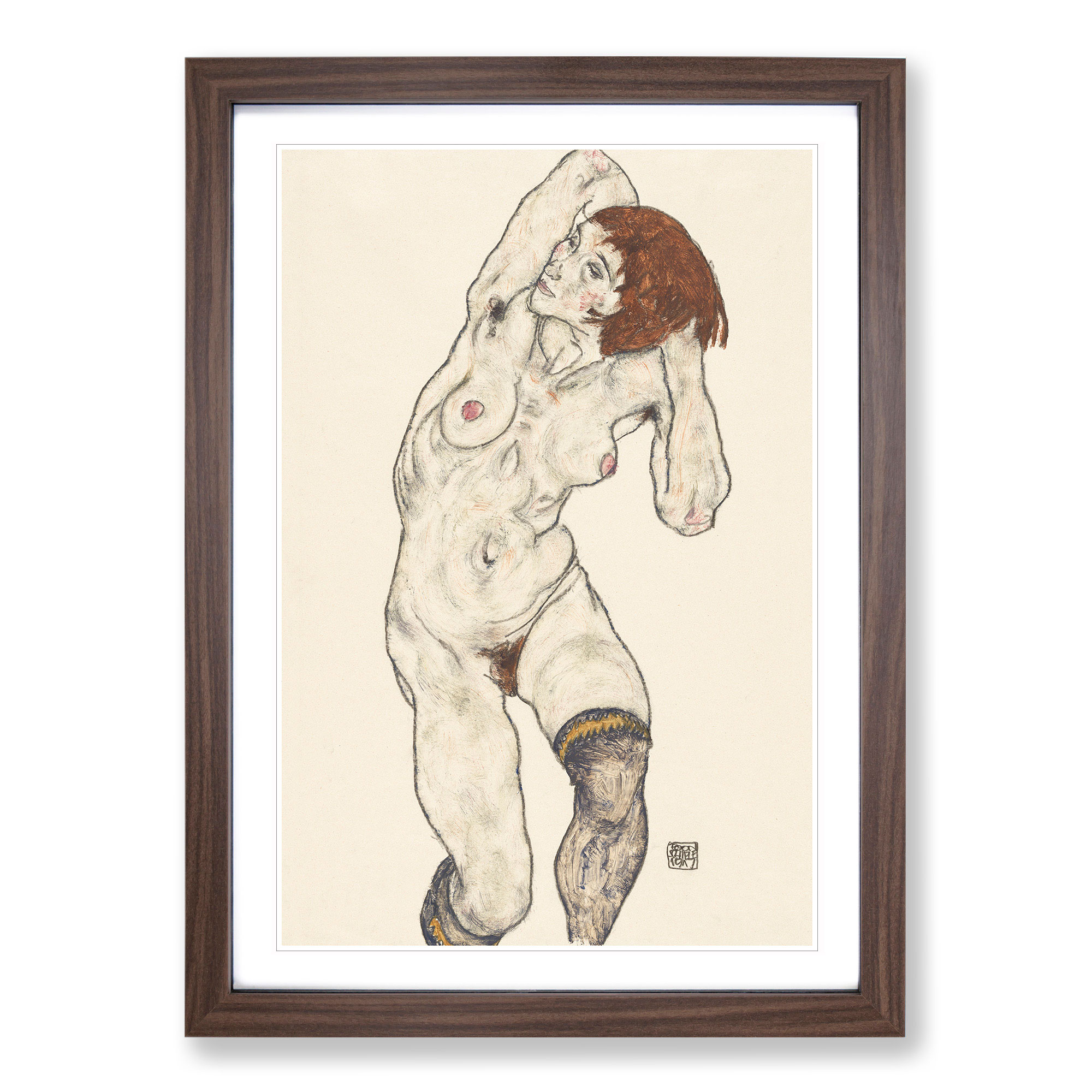 Portrait Of A Woman Vol.7 By Egon Schiele Framed Canvas Wall Art Print Picture - Picture 8 of 9
