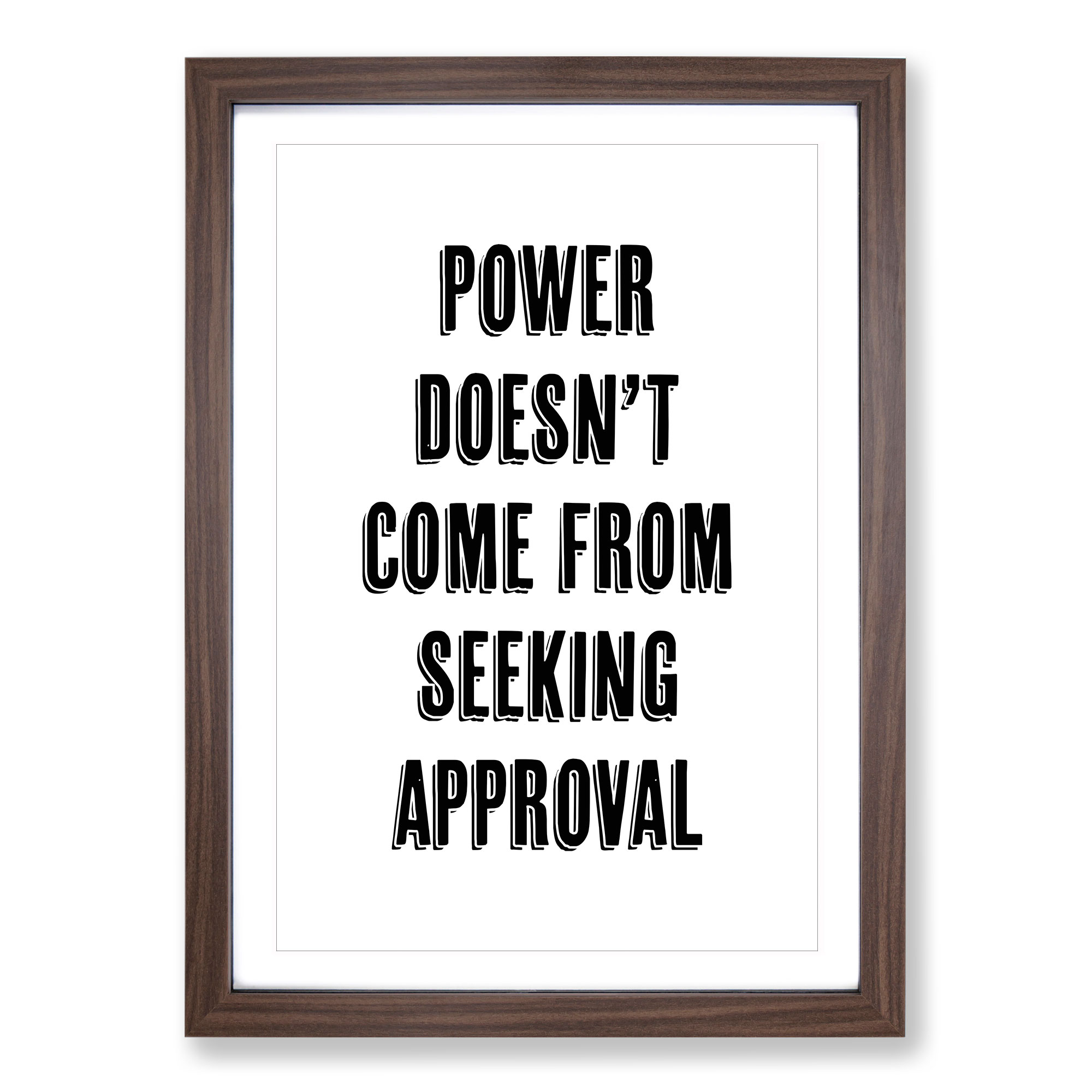 Seeking Approval Typography Wall Art Print Framed Canvas Picture Poster Decor - Picture 8 of 9