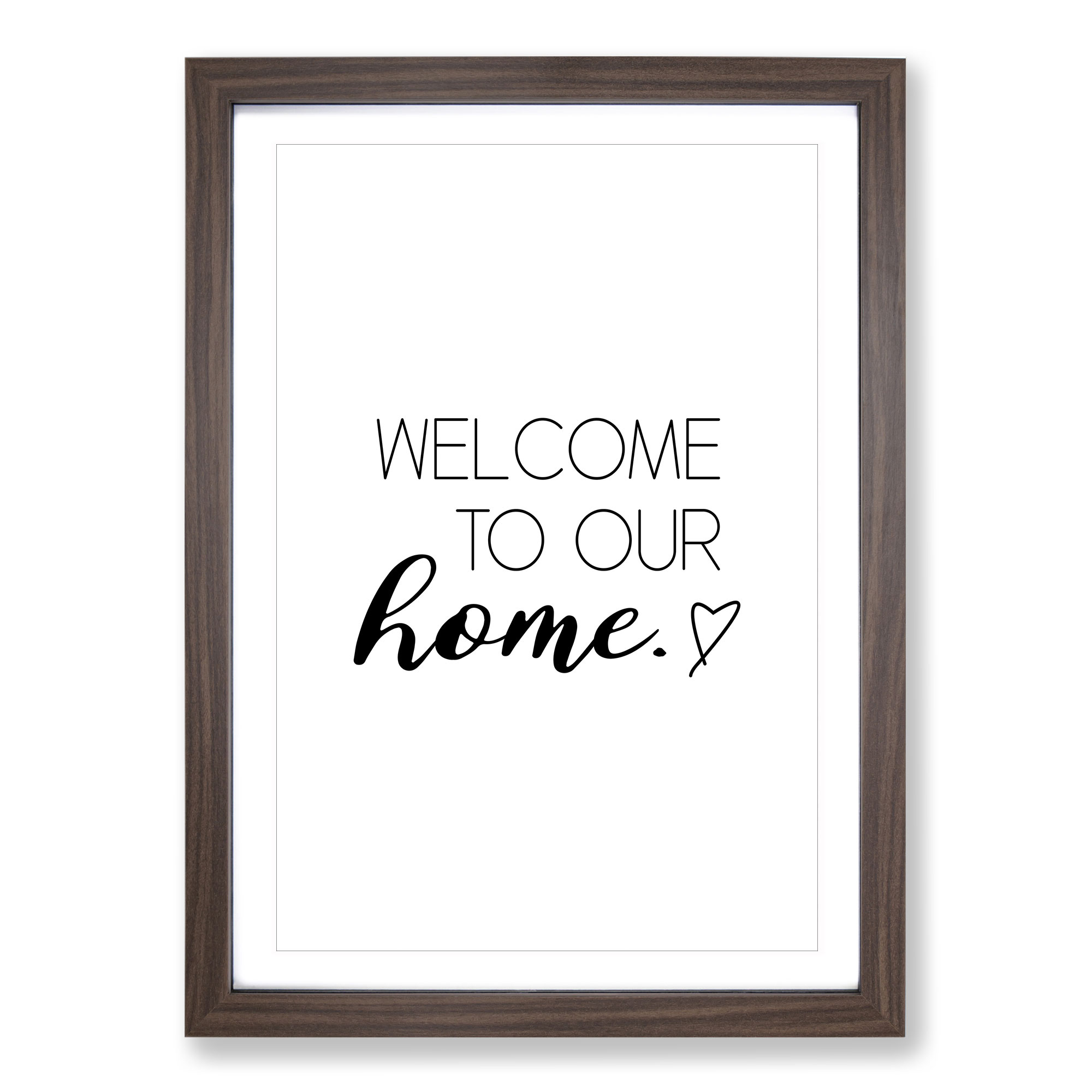Welcome To Our Home Typography Framed Canvas Wall Art Print Poster Picture - Bild 8 von 9