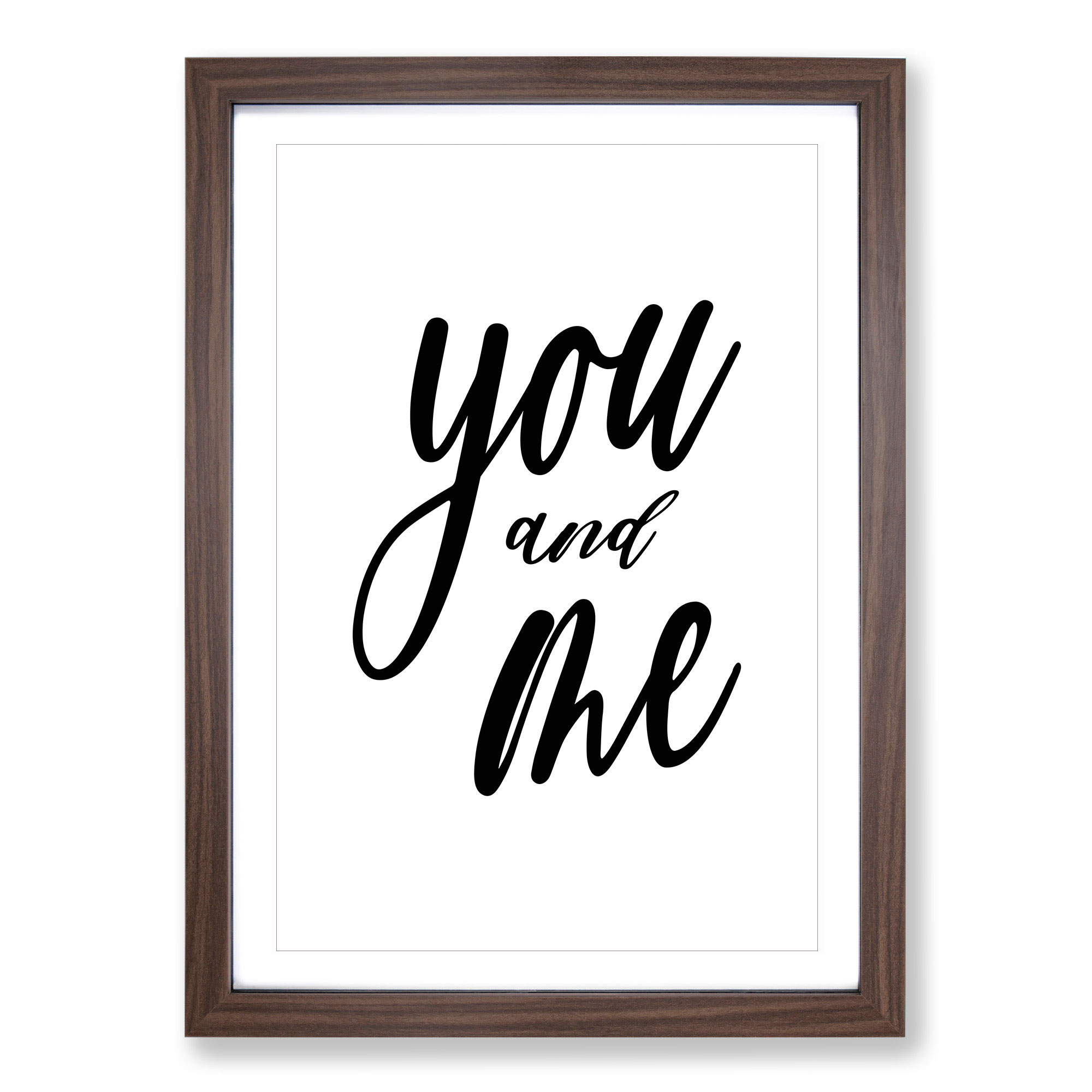 You And Me Typography Wall Art Print Framed Canvas Picture Poster Decor - Picture 8 of 9