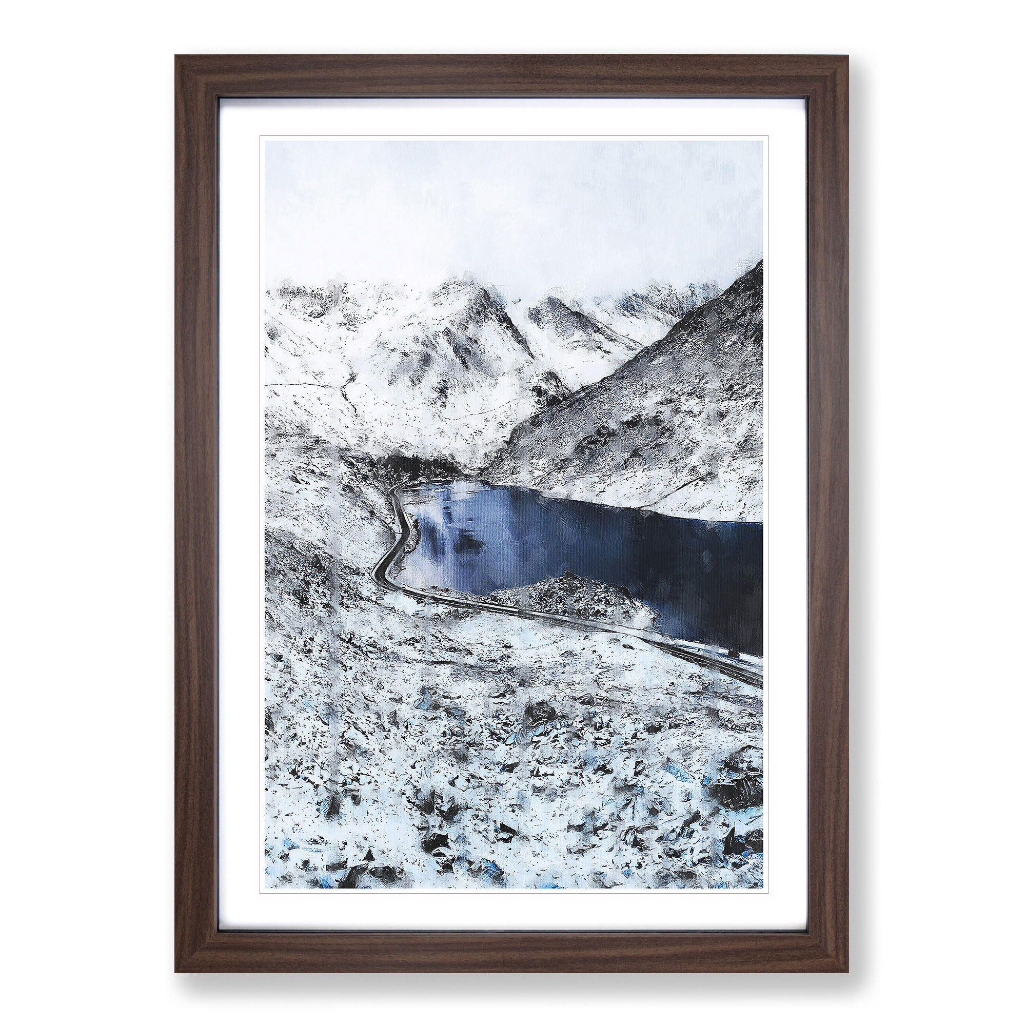 Tryfan Mountain in Snowdonia Wales Framed Canvas Wall Art Print Poster Picture - Foto 8 di 9